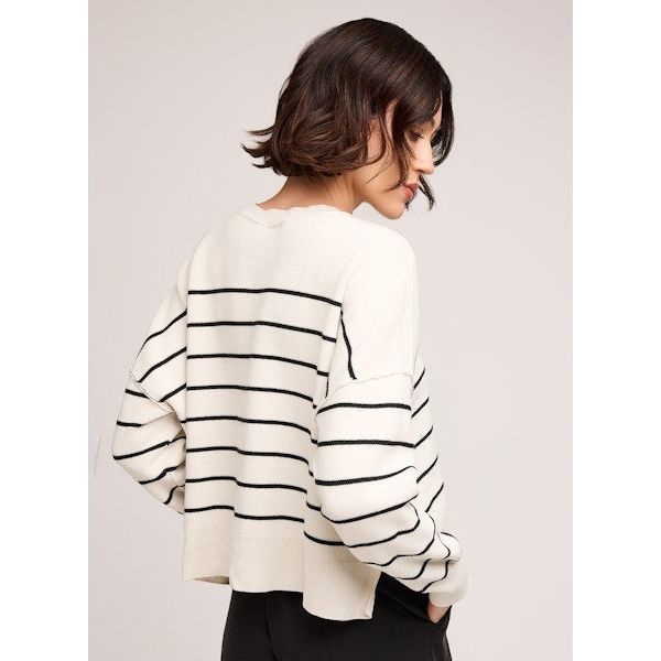 Gentle Fawn - Echo Sweater in Black Stripe
