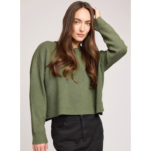 Gentle Fawn - Echo Sweater in Heather Ivy
