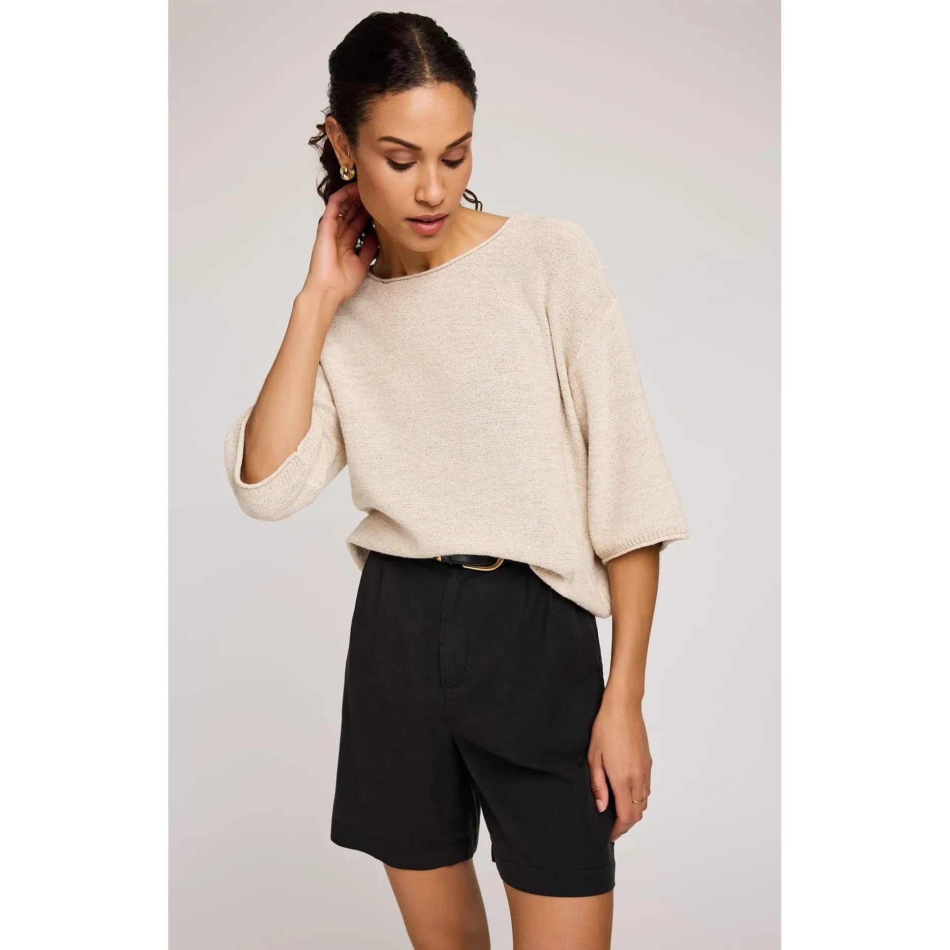Gentle Fawn - Kerrigan Knit Sweater in Heather Bone