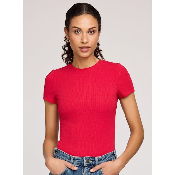 Gentle Fawn - Tate Ribbed Tee in Red