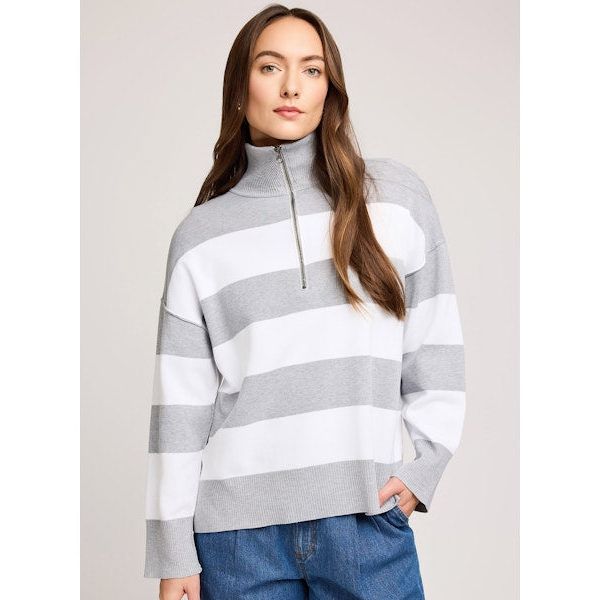 Gentle Fawn - Idris Sweater in Ash Stripe