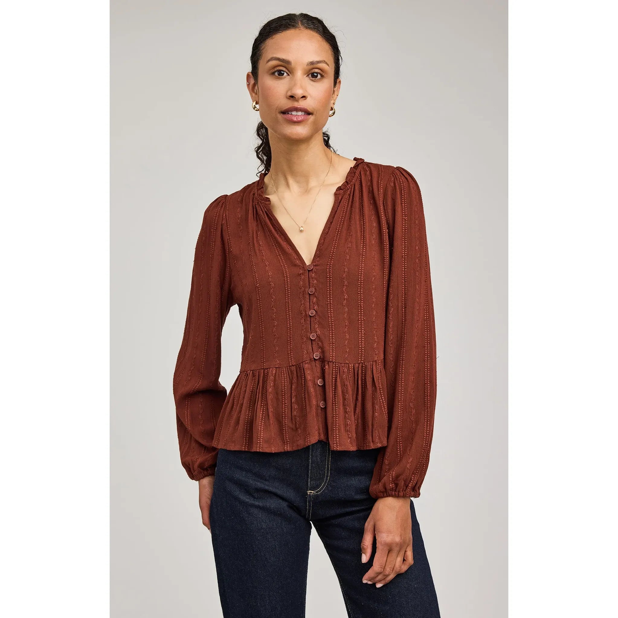 Gentle Fawn - Ophelia Blouse in Mahogany