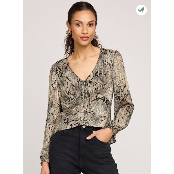 Gentle Fawn - Salma Blouse in Jade Snake