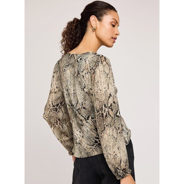 Gentle Fawn - Salma Blouse in Jade Snake