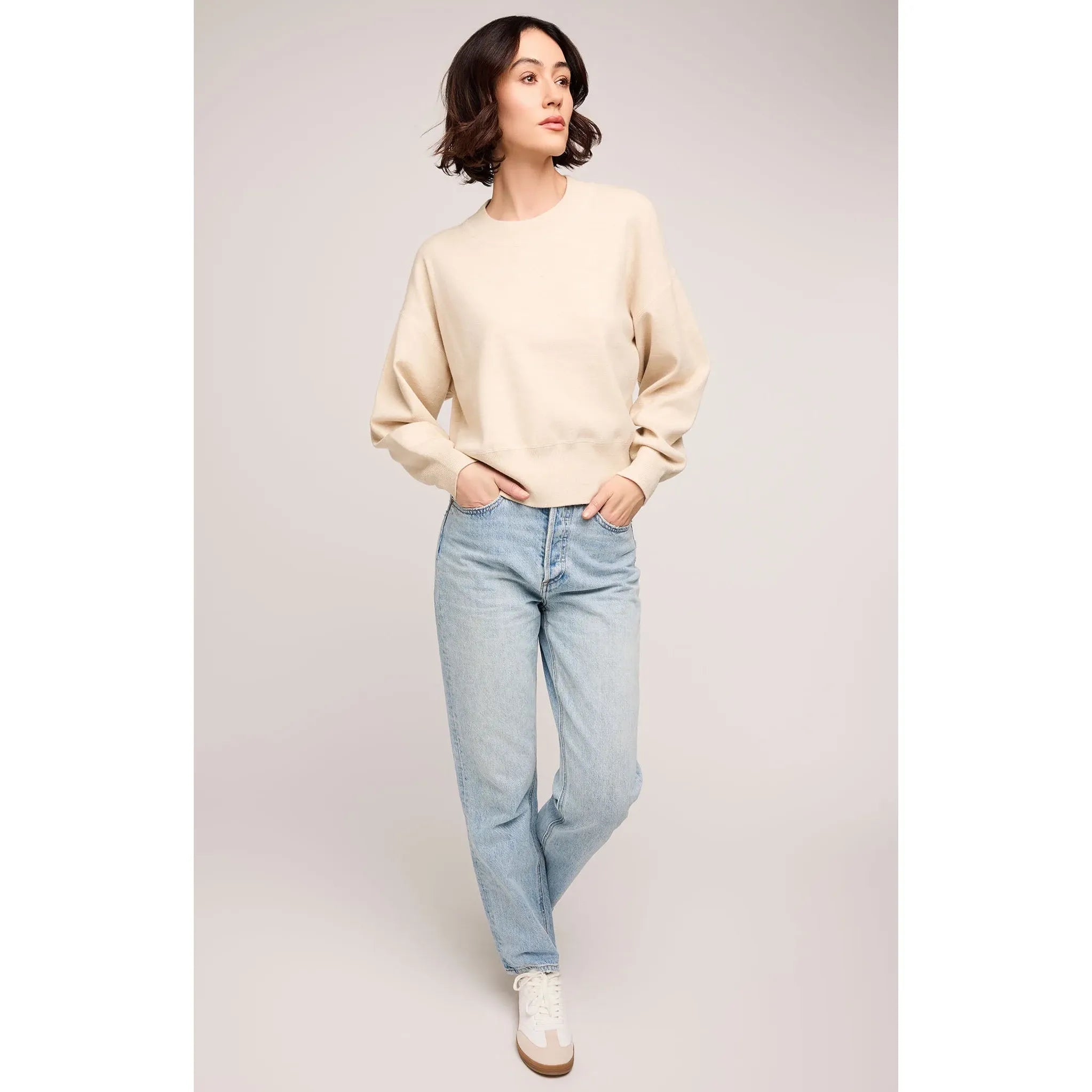 Gentle Fawn -  Alfie Crewneck Sweater in Heather Oat