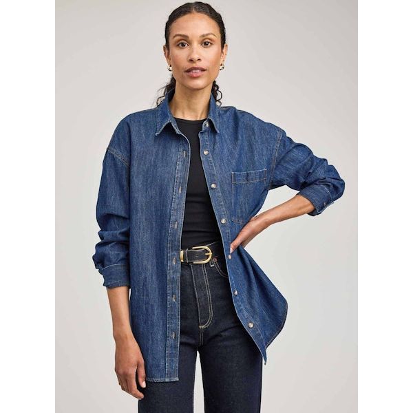 Gentle Fawn - Whitney Shirt in Dark Wash