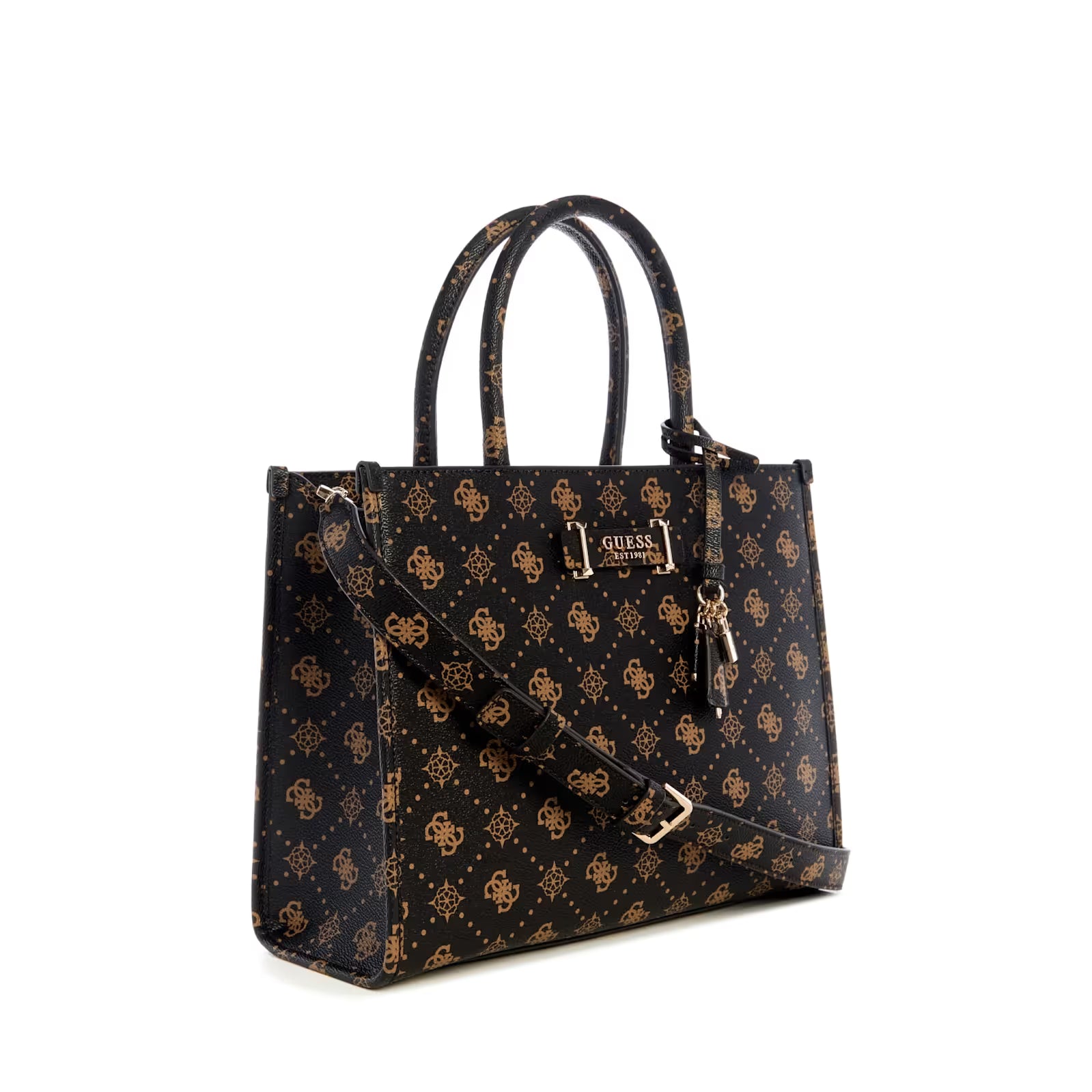 Guess - Silia Peony Dual Compartment Tote in Espresso