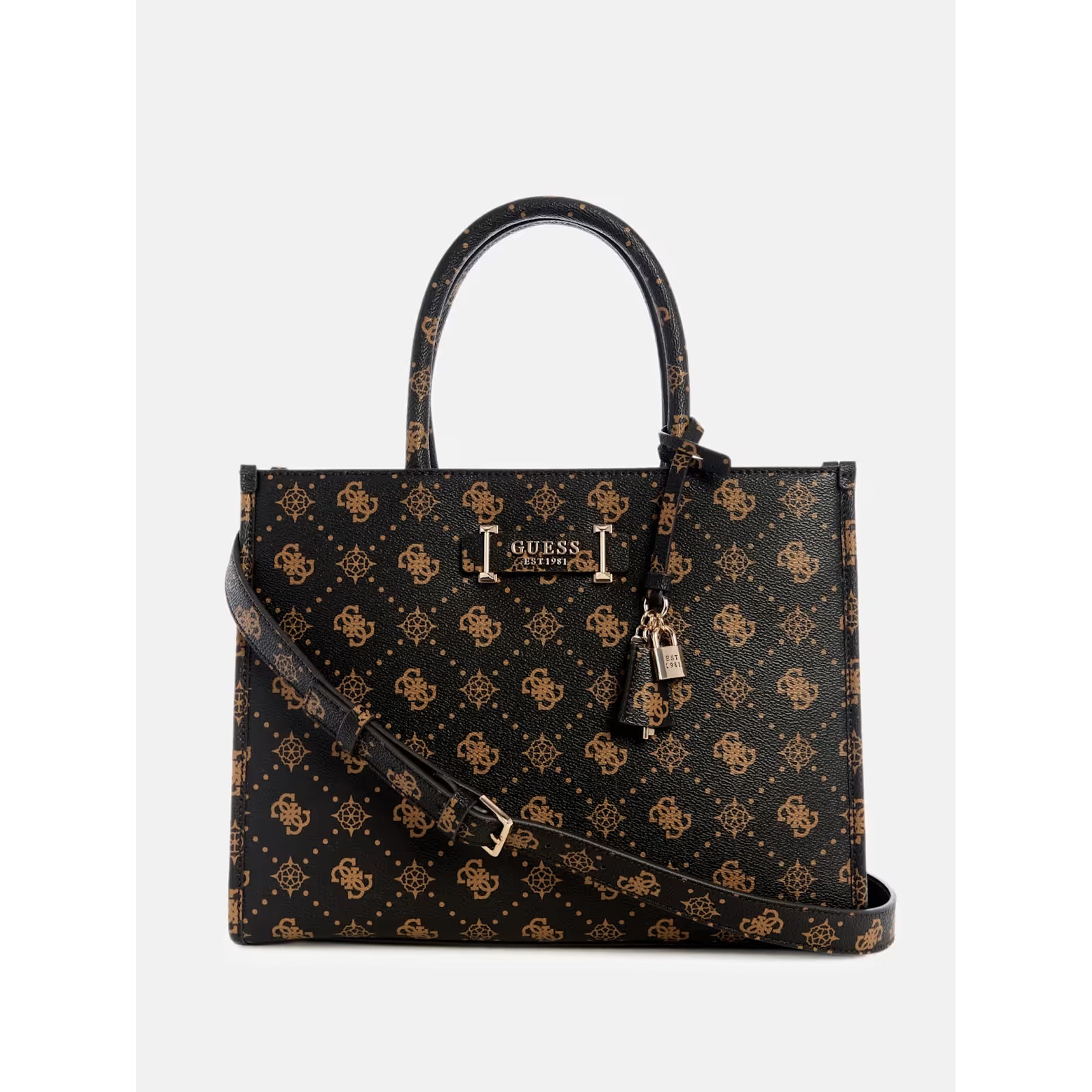 Guess - Silia Peony Dual Compartment Tote in Espresso