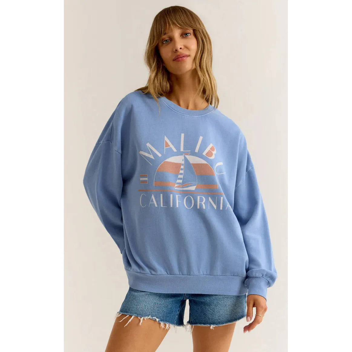 Z Supply - Malibu Sunday Sweatshirt in Surf Blue