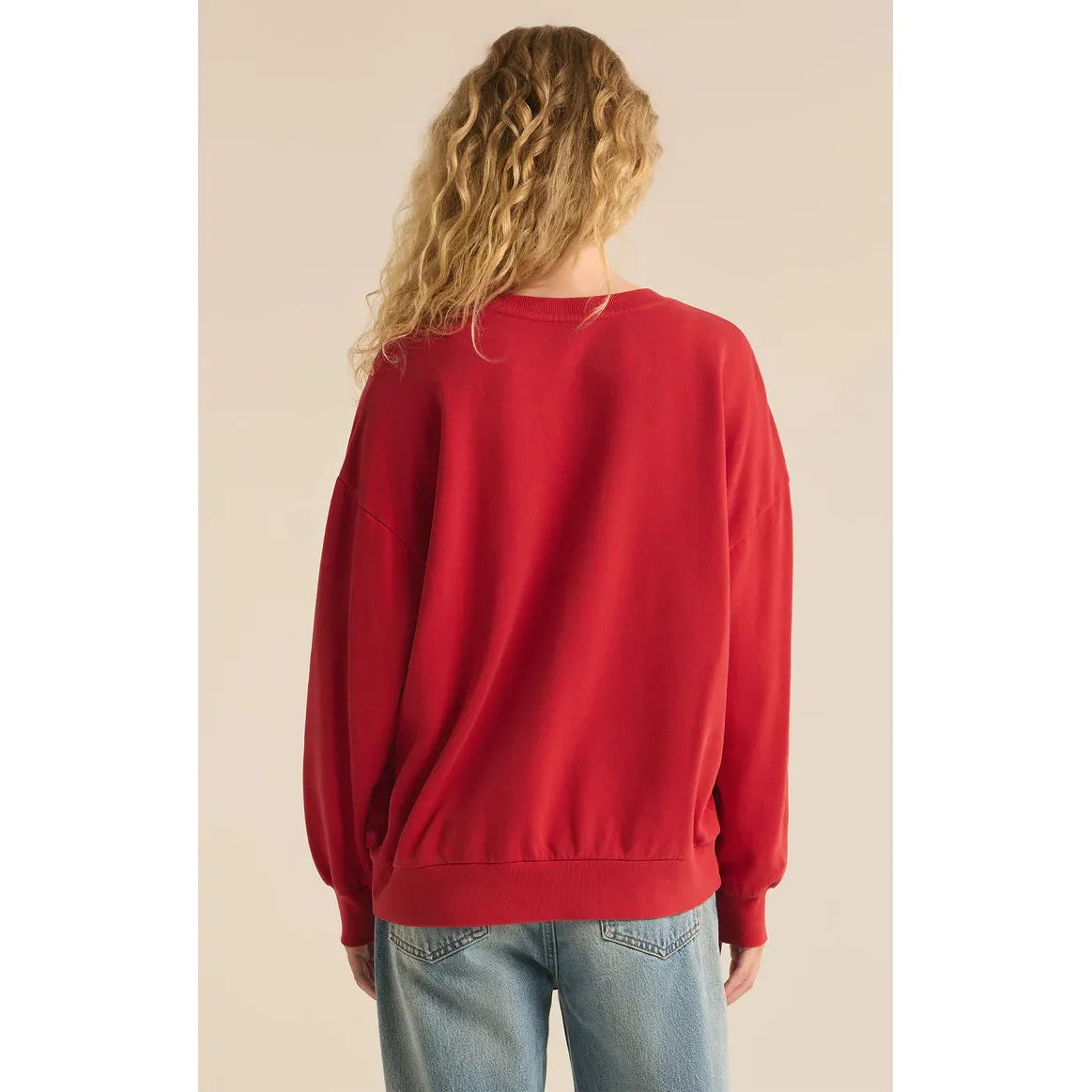 Z Supply - Bright Sunday Sweatshirt in Haute Red