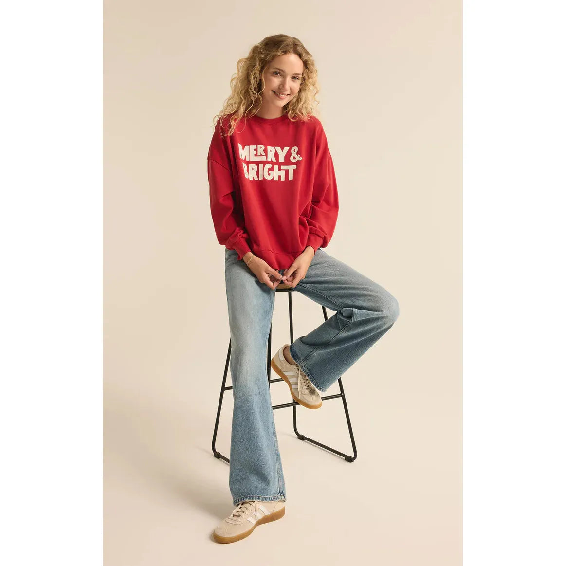 Z Supply - Bright Sunday Sweatshirt in Haute Red