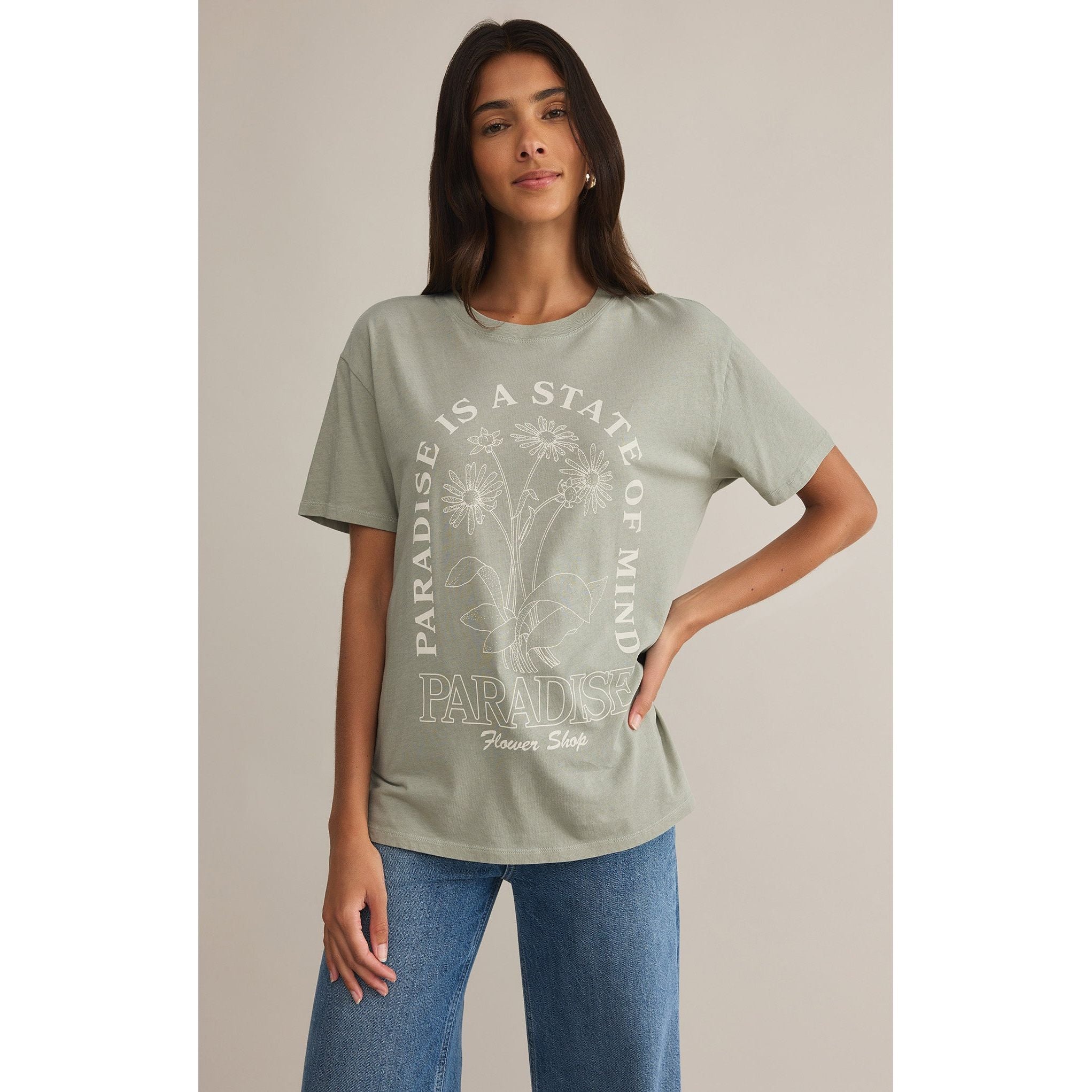 Z Supply - Flower Shop T-Shirt in Sage Greenn