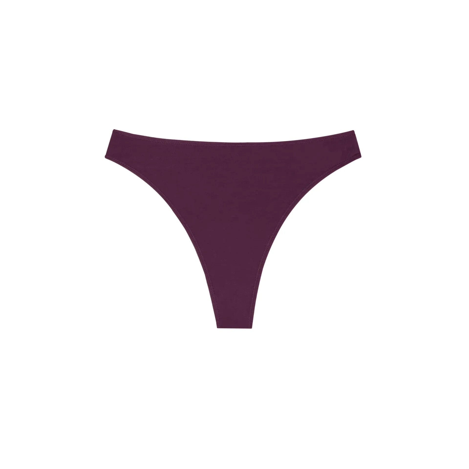 Huha - High Rise Thong in Plum