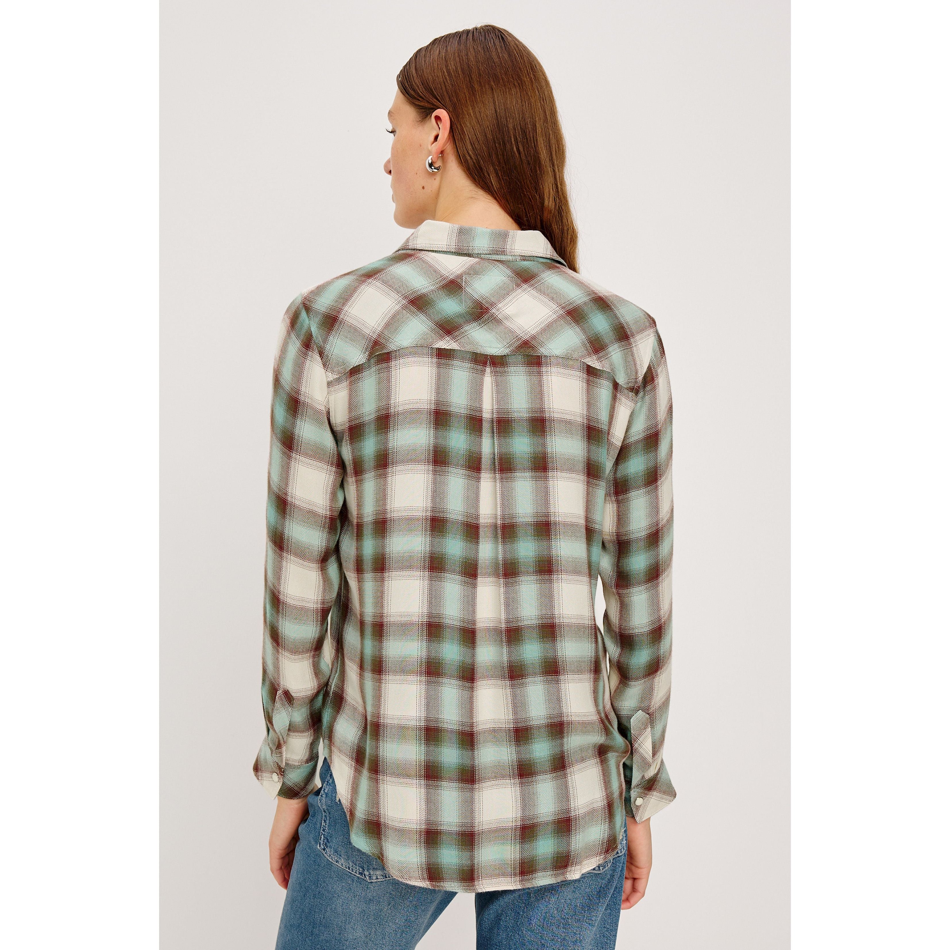 Rails - Hunter Shirt in Birch Olive Teal