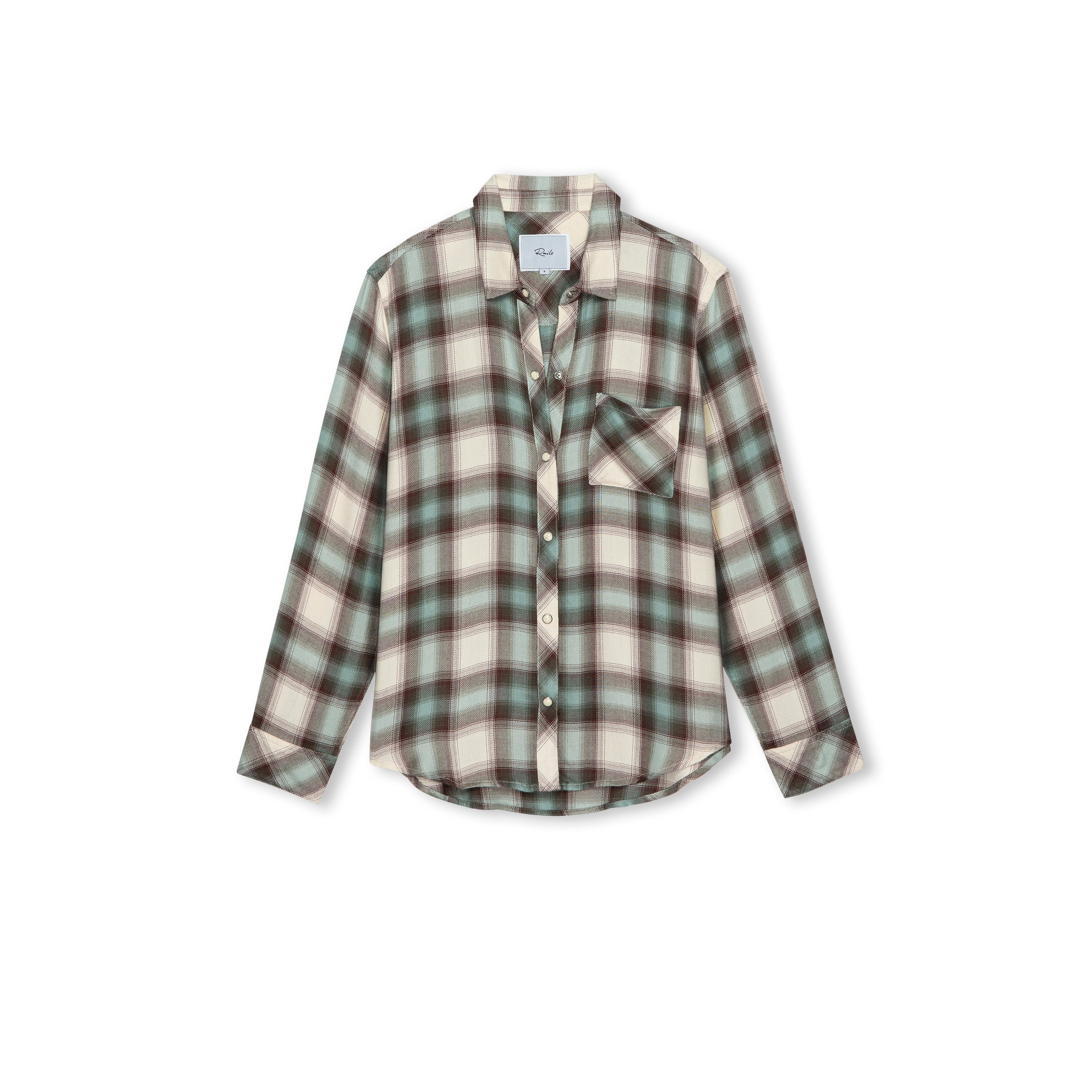 Rails - Hunter Shirt in Birch Olive Teal