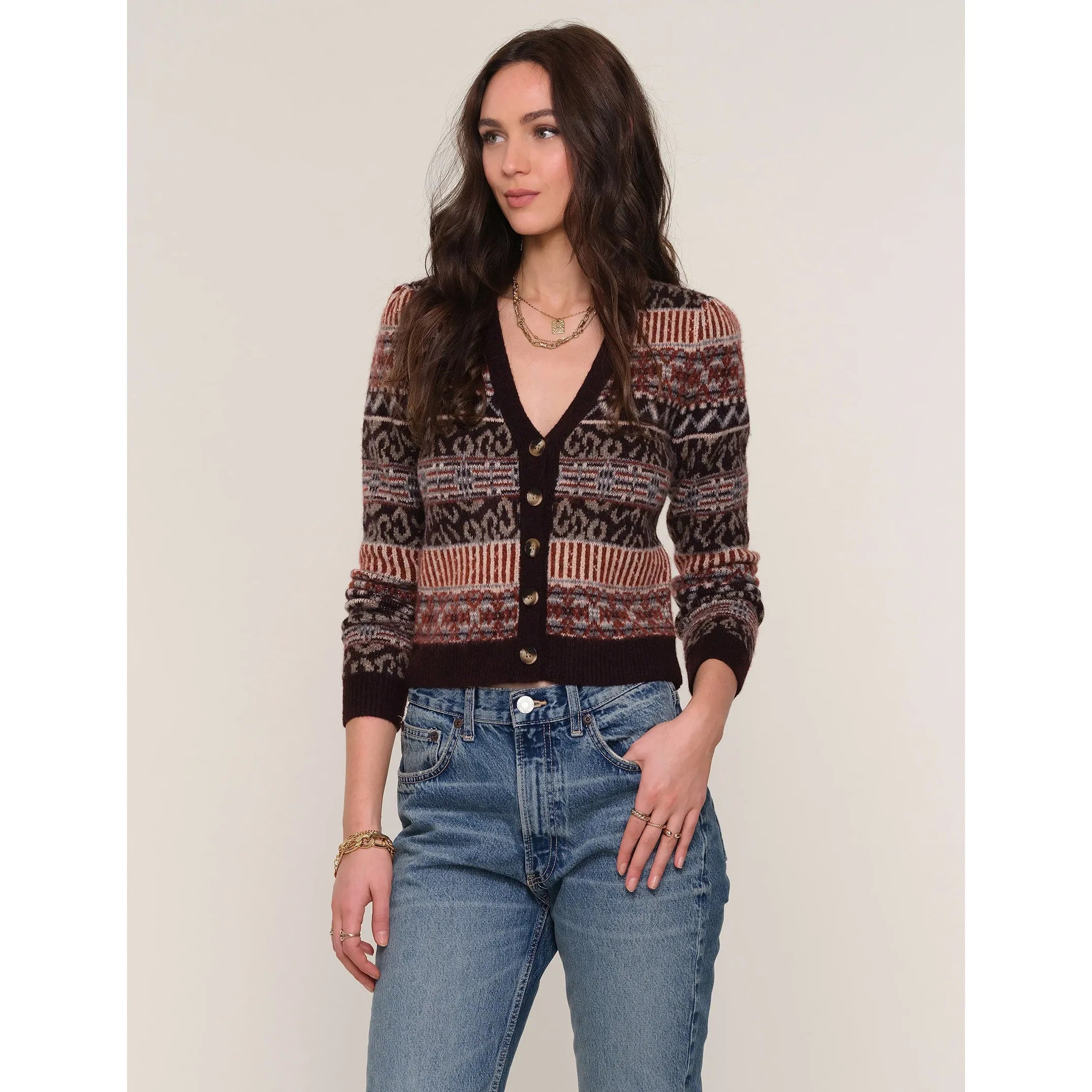 Heartloom -  Ruta Cardi in Aubergine