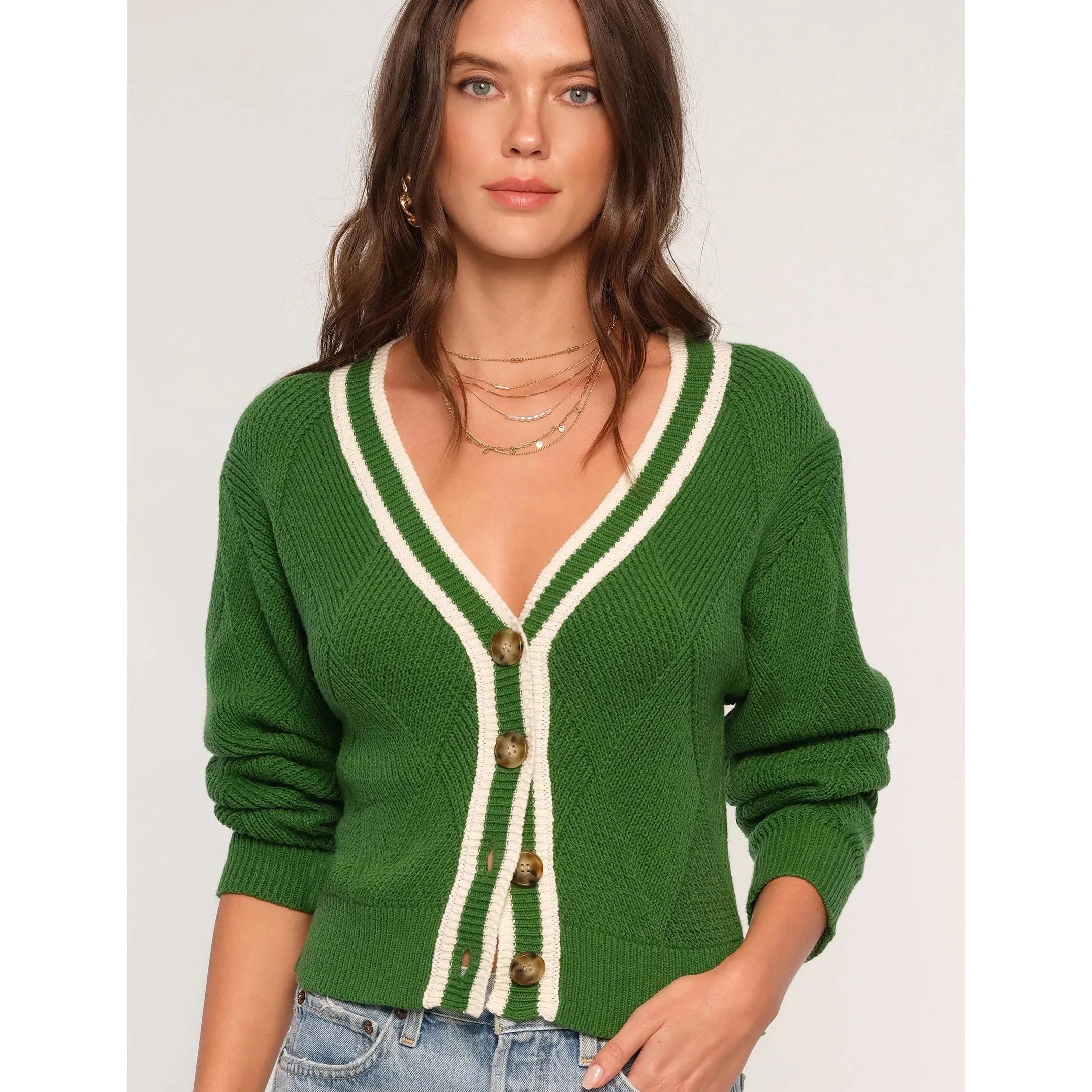 Heartloom - Clarke Cardigan in Grass