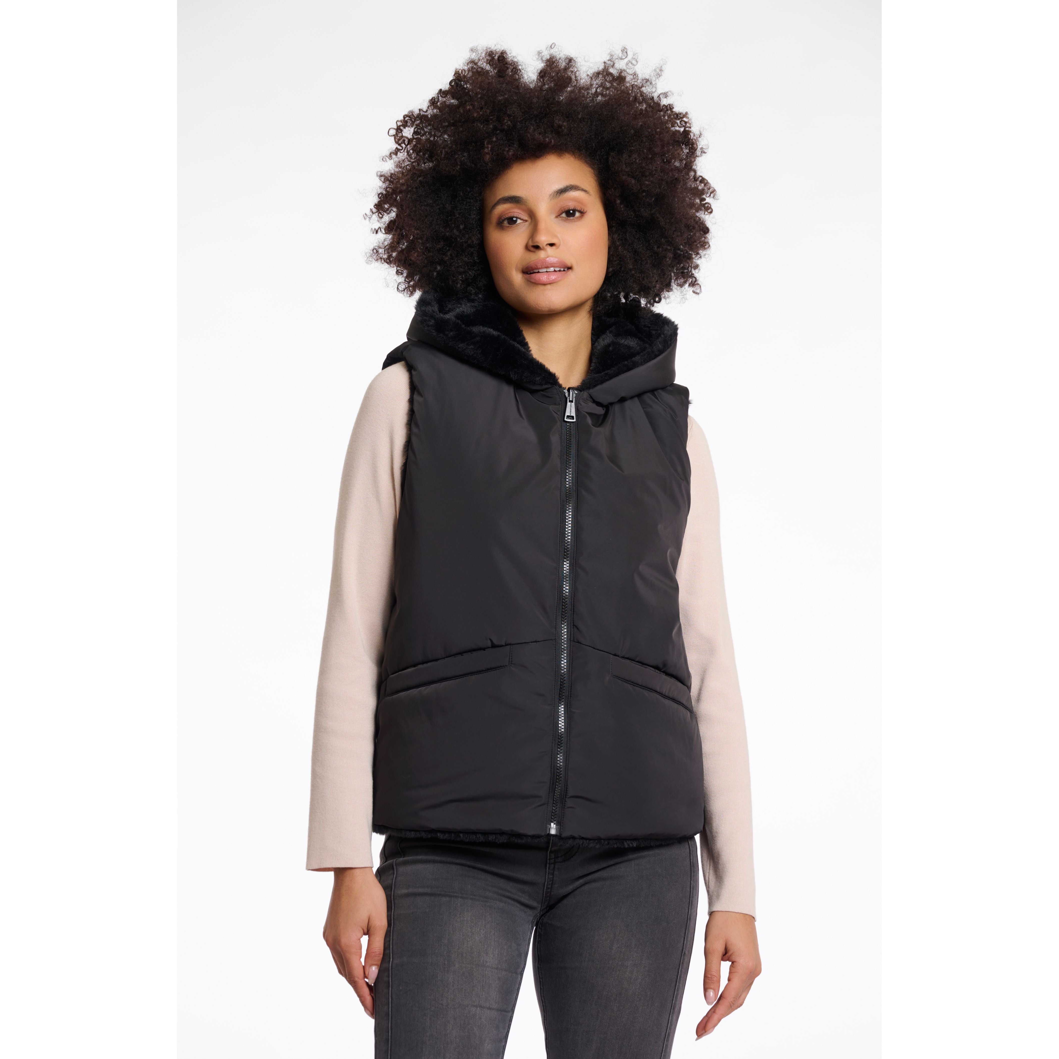Rino & Pelle - Hiddo Reversible Vest in Black