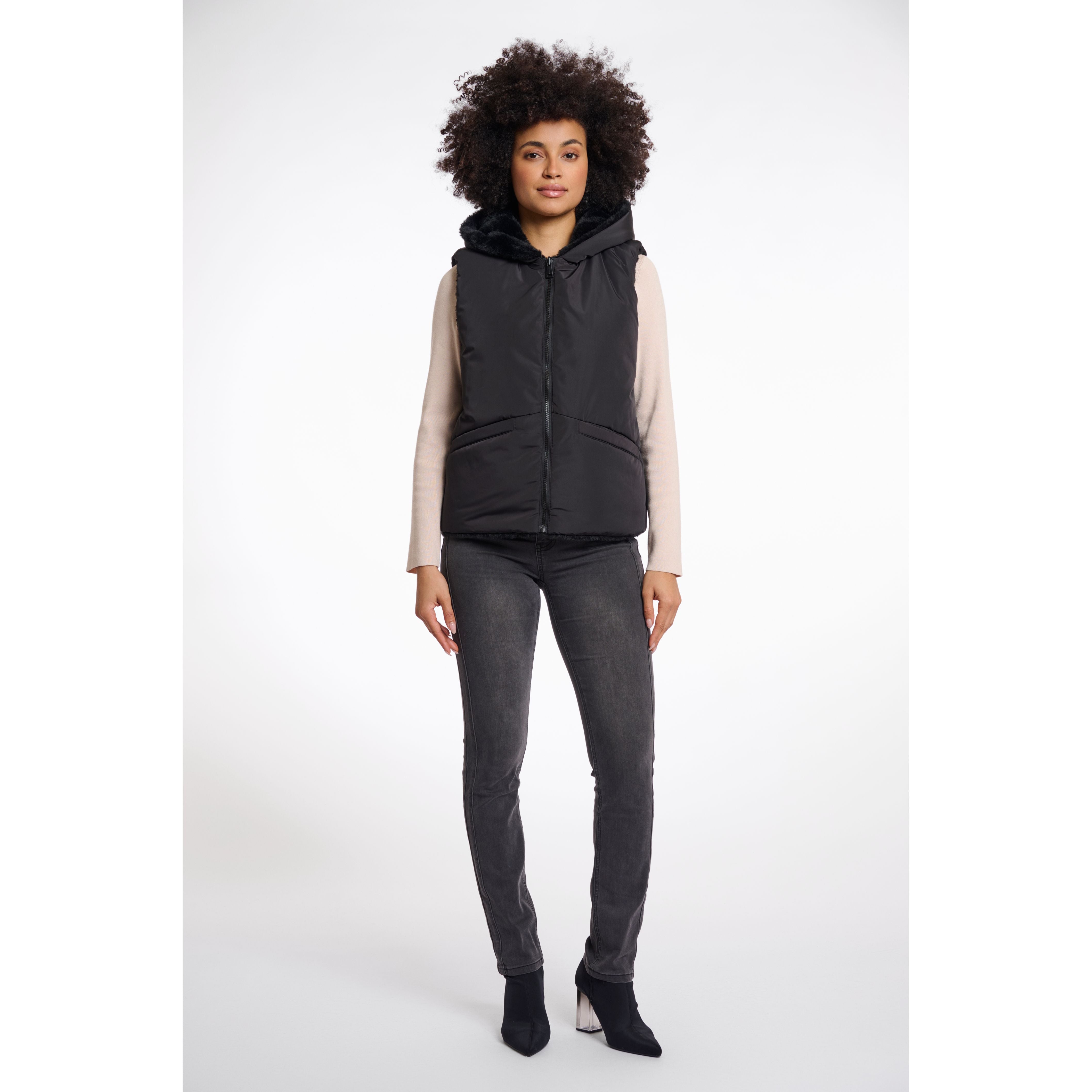 Rino & Pelle - Hiddo Reversible Vest in Black