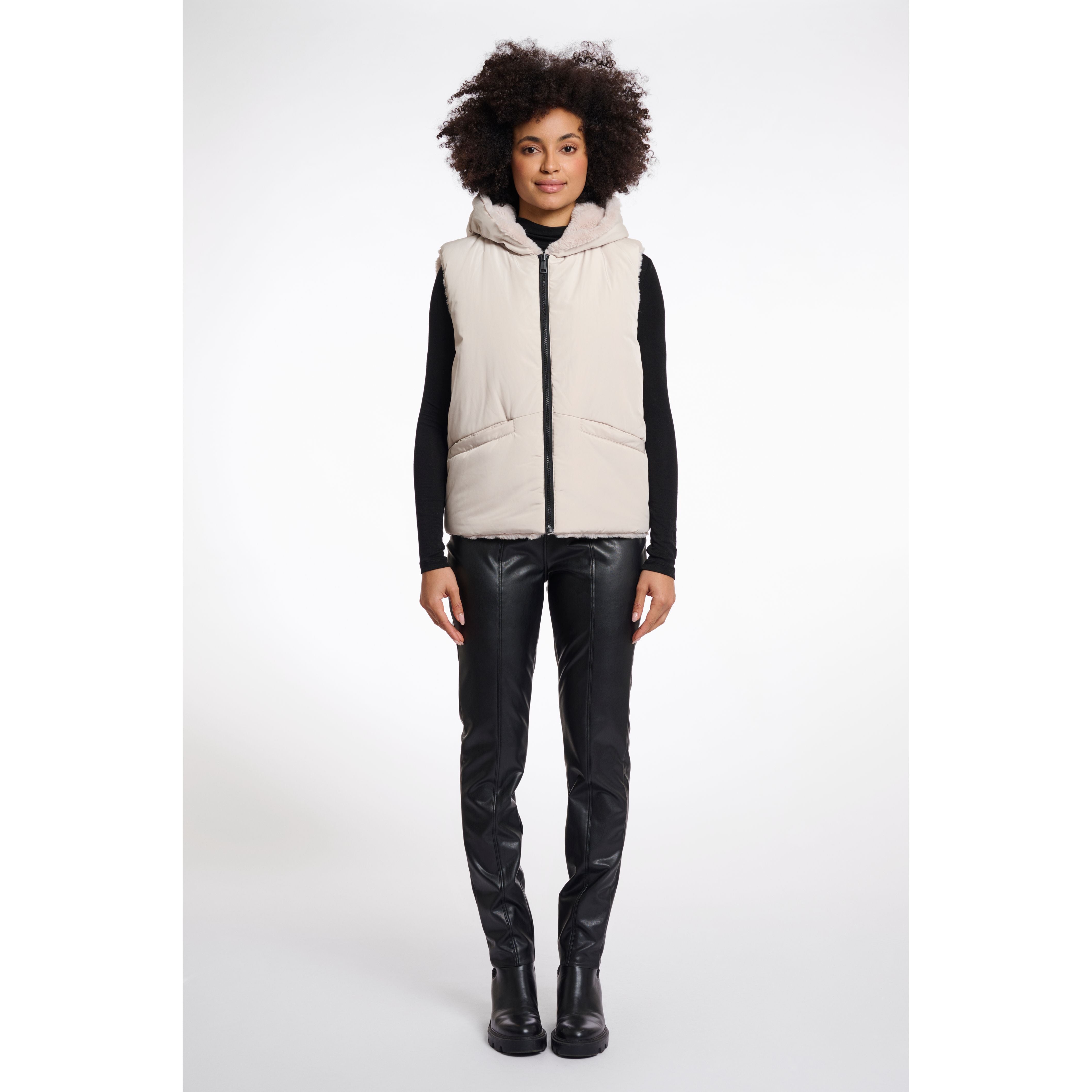 Rino & Pelle - Hiddo Reversible Vest in Stone