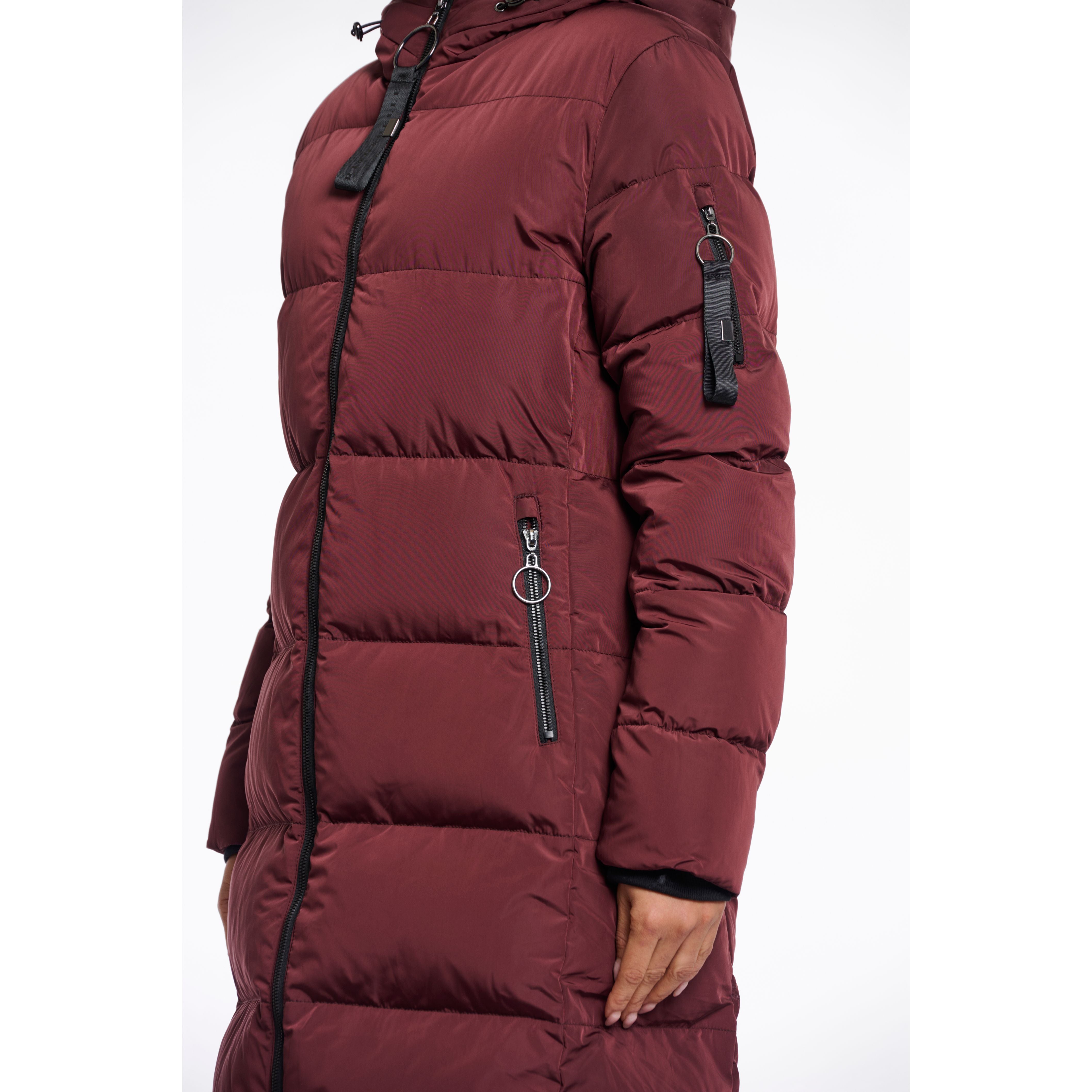 Rino & Pelle - Jade Long Padded Coat in Chocolate Bean