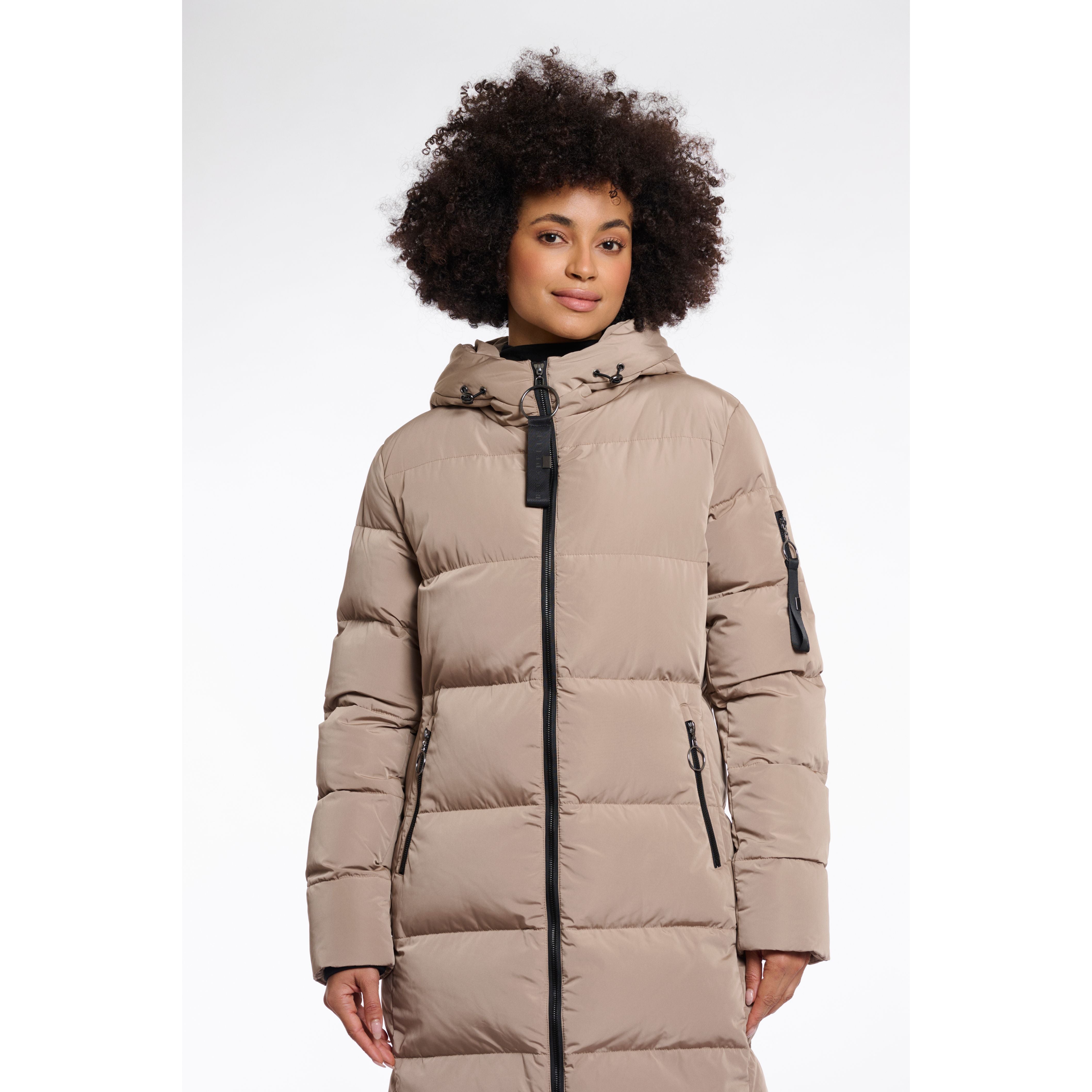 Rino & Pelle - Jade Long Padded Coat in Toffee