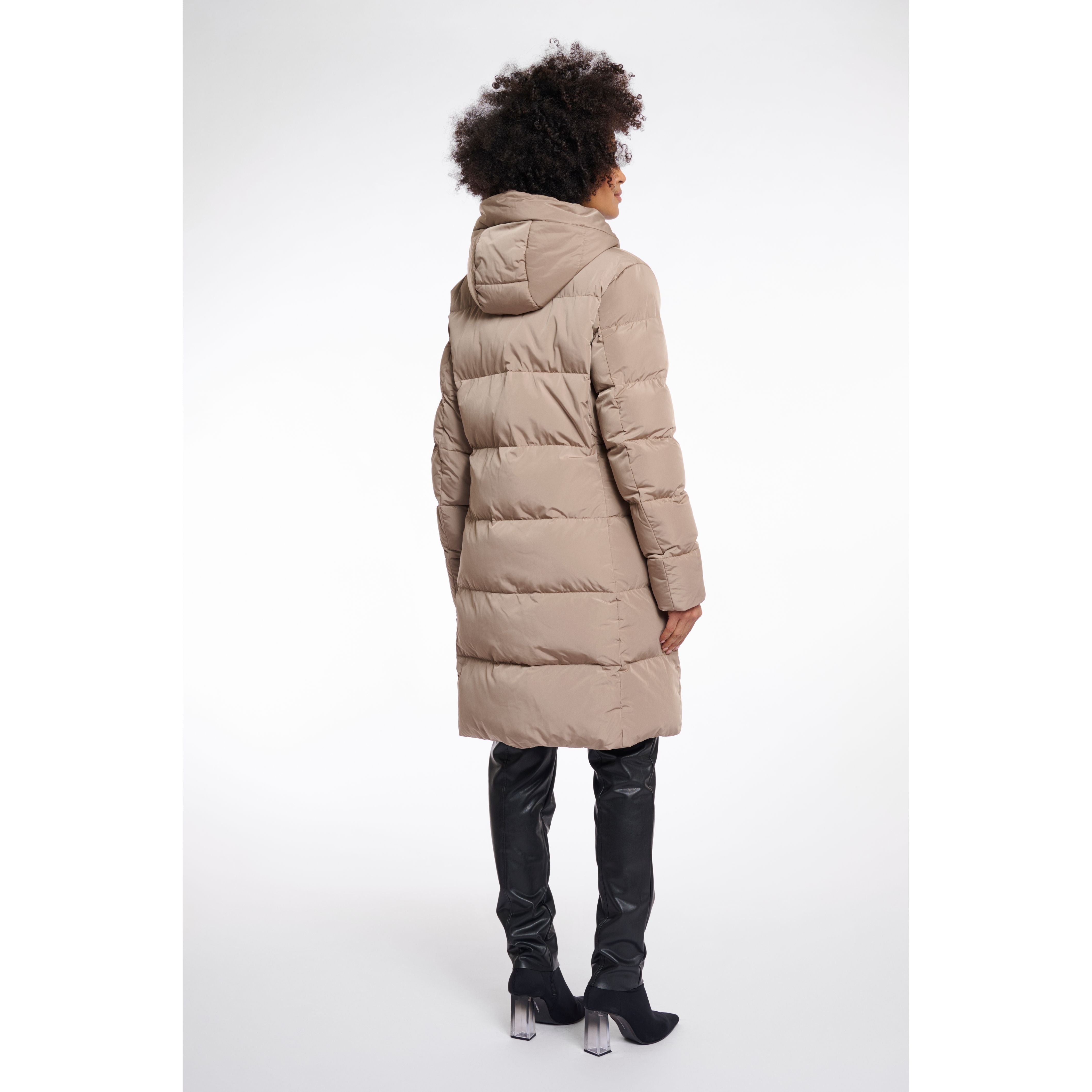 Rino & Pelle - Jade Long Padded Coat in Toffee