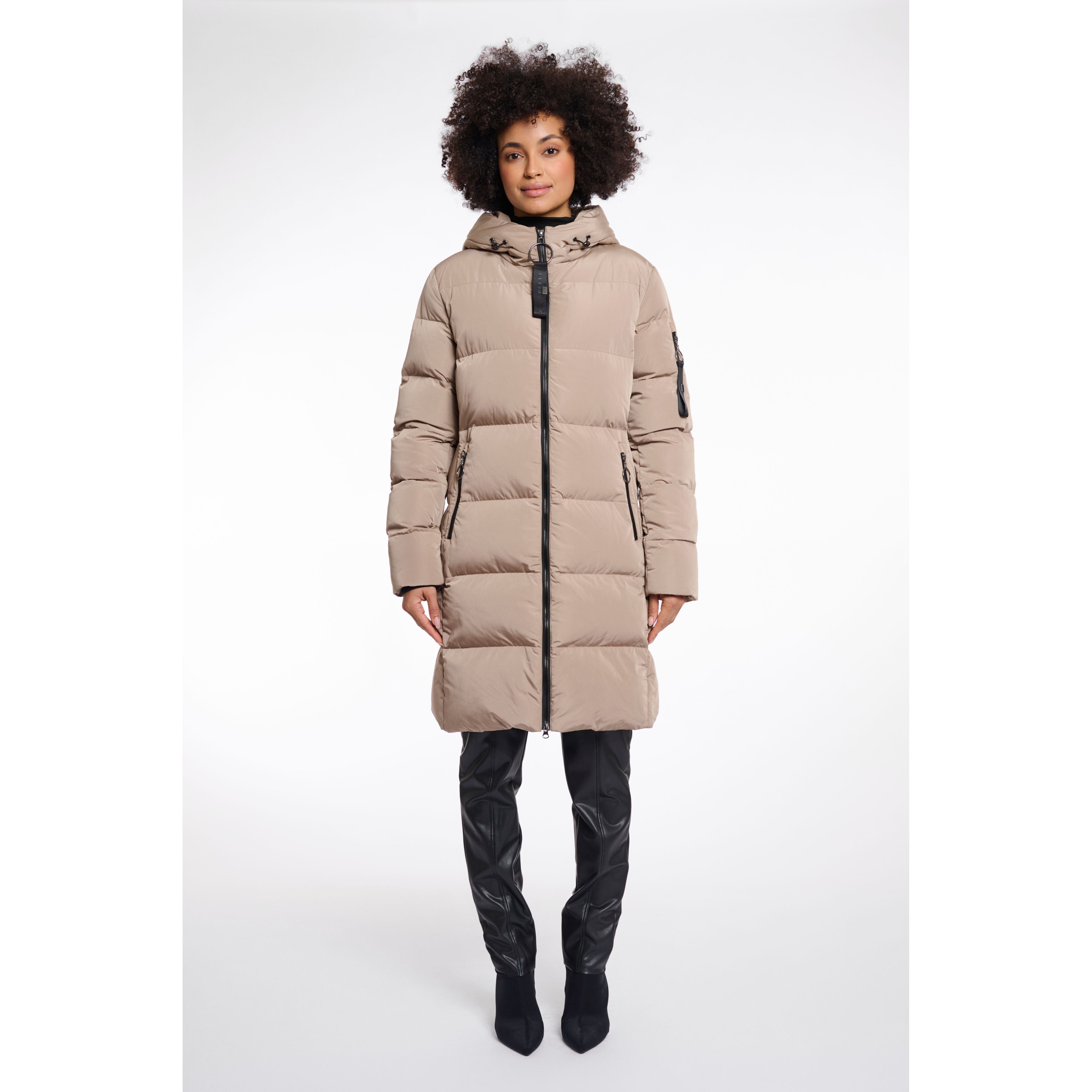 Rino & Pelle - Jade Long Padded Coat in Toffee