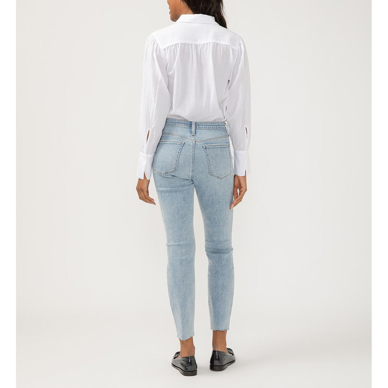 Silver - Beau Mid Rise Slim Leg in L27367SIA253