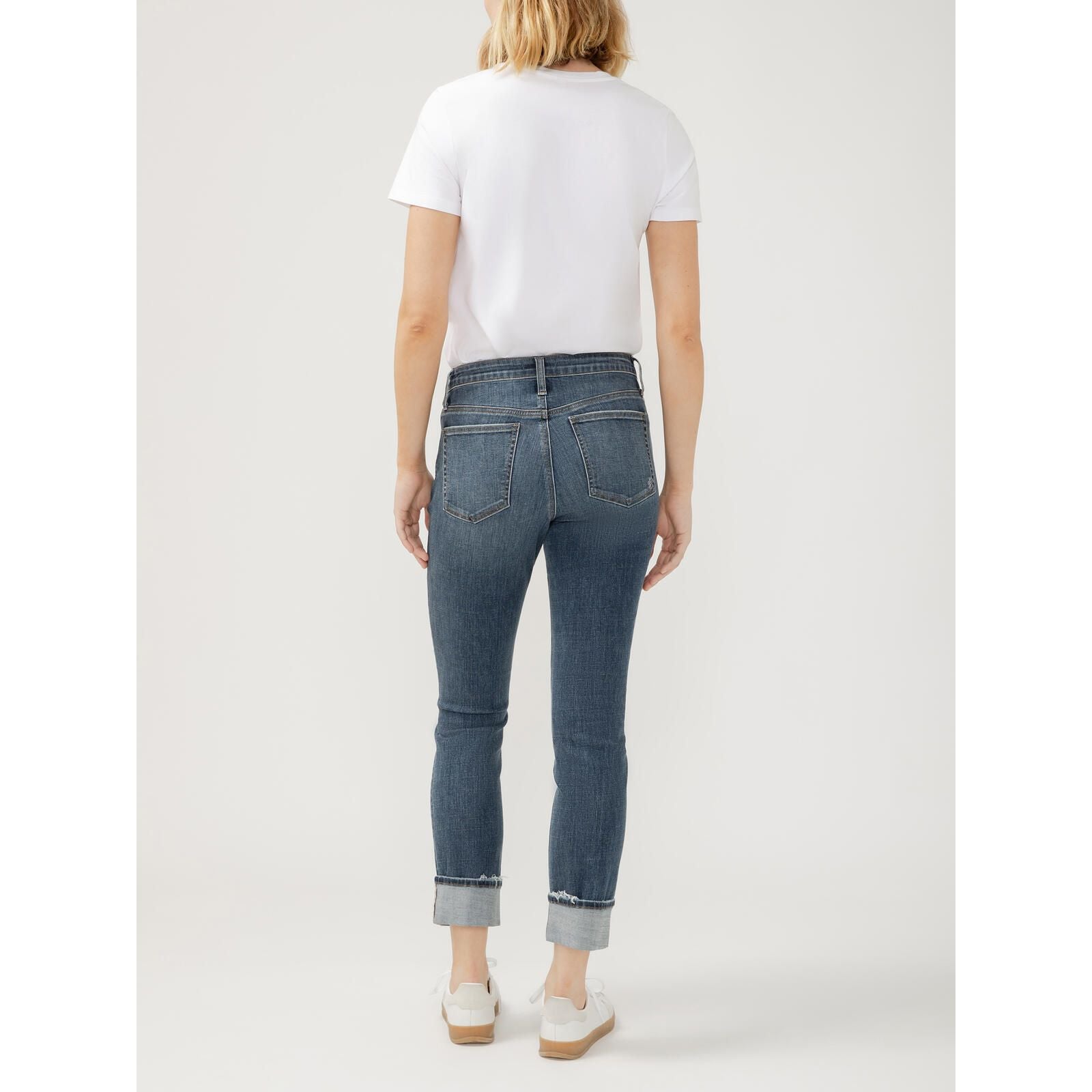 Silver - Beau Mid Rise Slim Leg in L27369CVS311