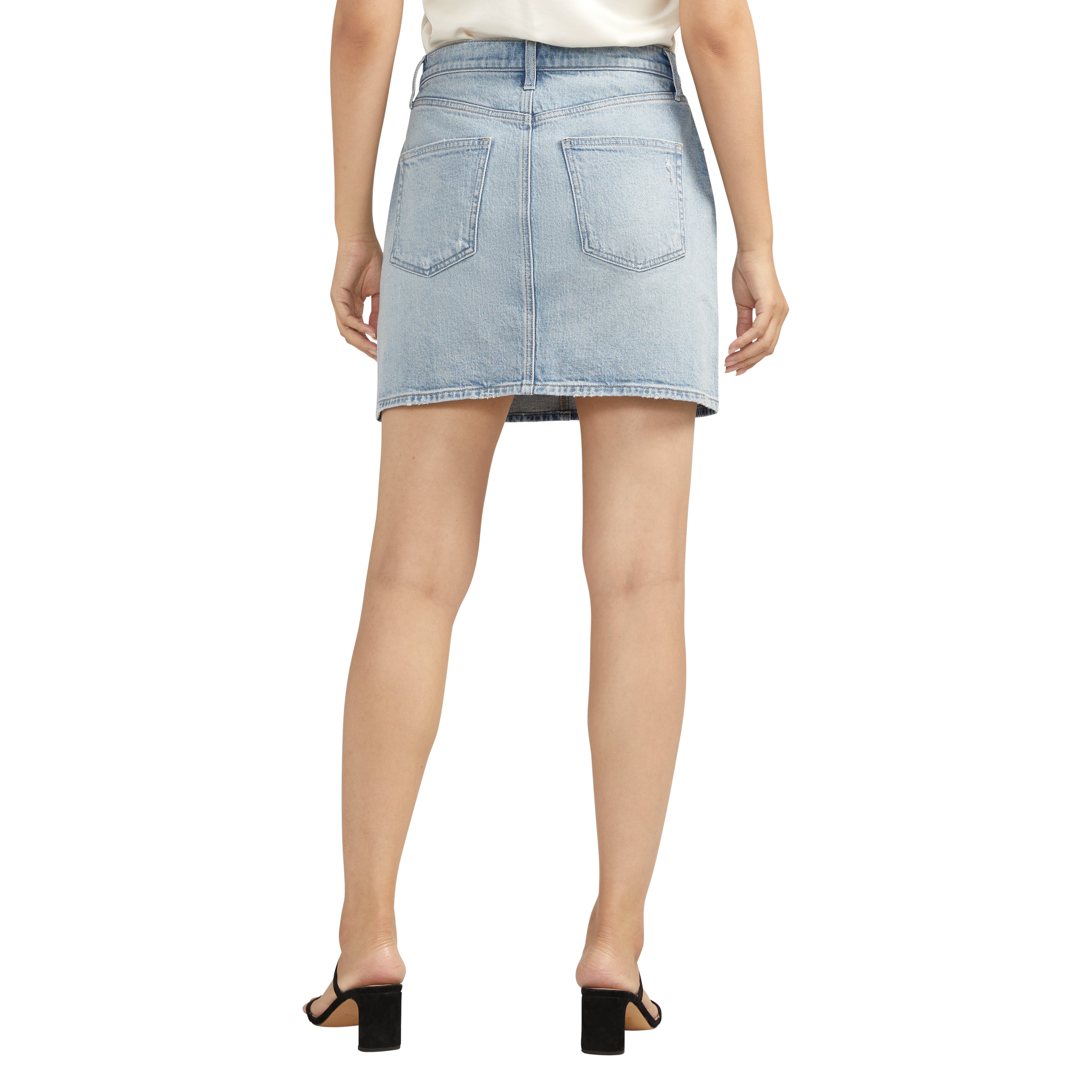 Silver Jeans - Highly Desirable Mini Skirt in Faded Blue