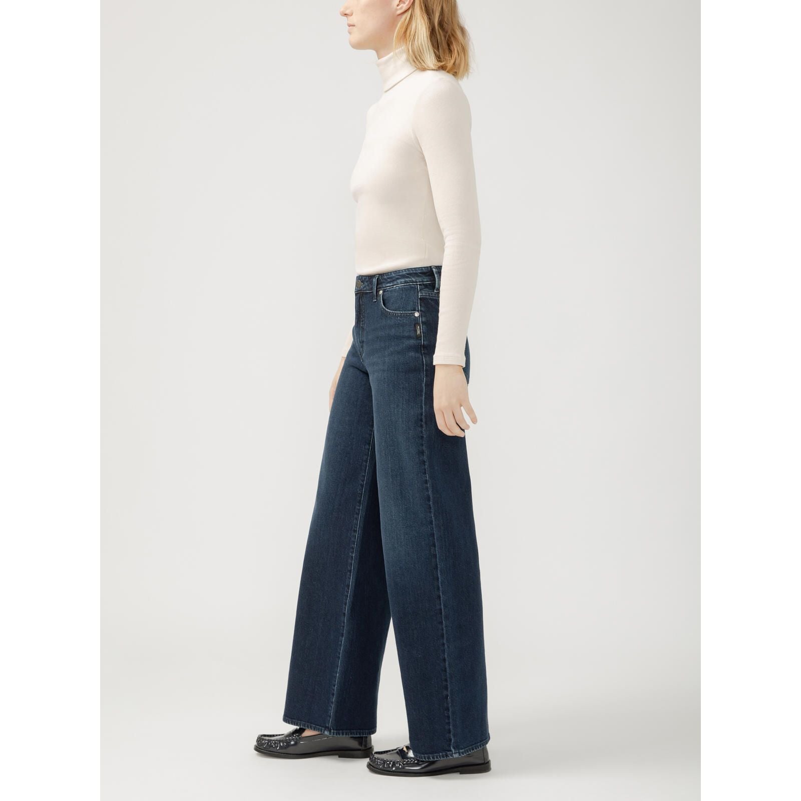 Silver - Isbister High Rise Wide Leg Jeans in L74904ADM469