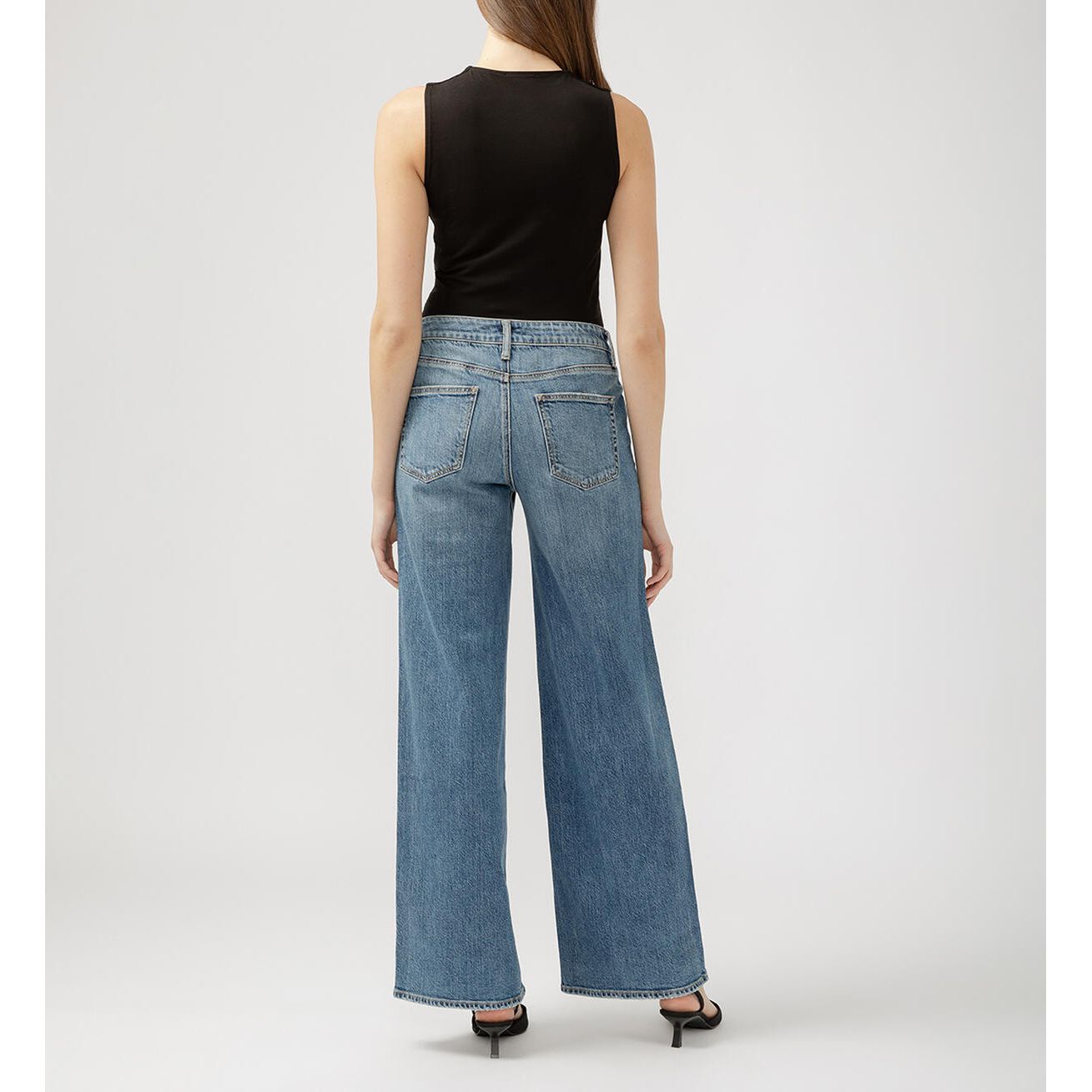 Silver - Suki Mid Rise Wide Leg in L93905ADM376