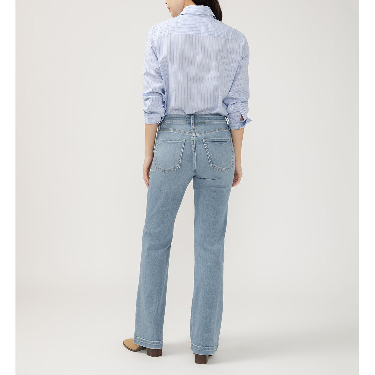 Silver - Avery High Rise Trouser Jeans in  L94903LSS238