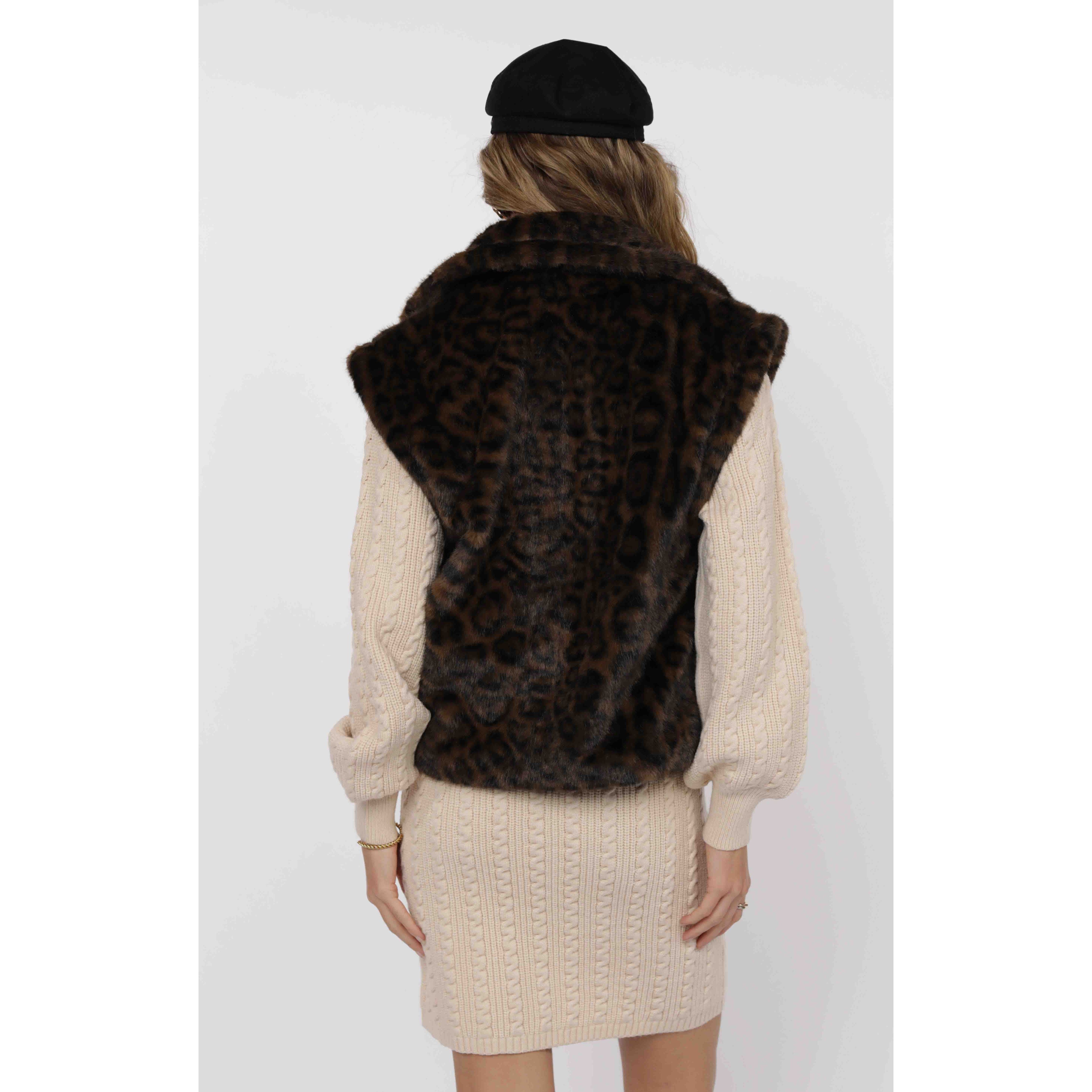 Sage The Label - Waverly Faux Leopard VEst