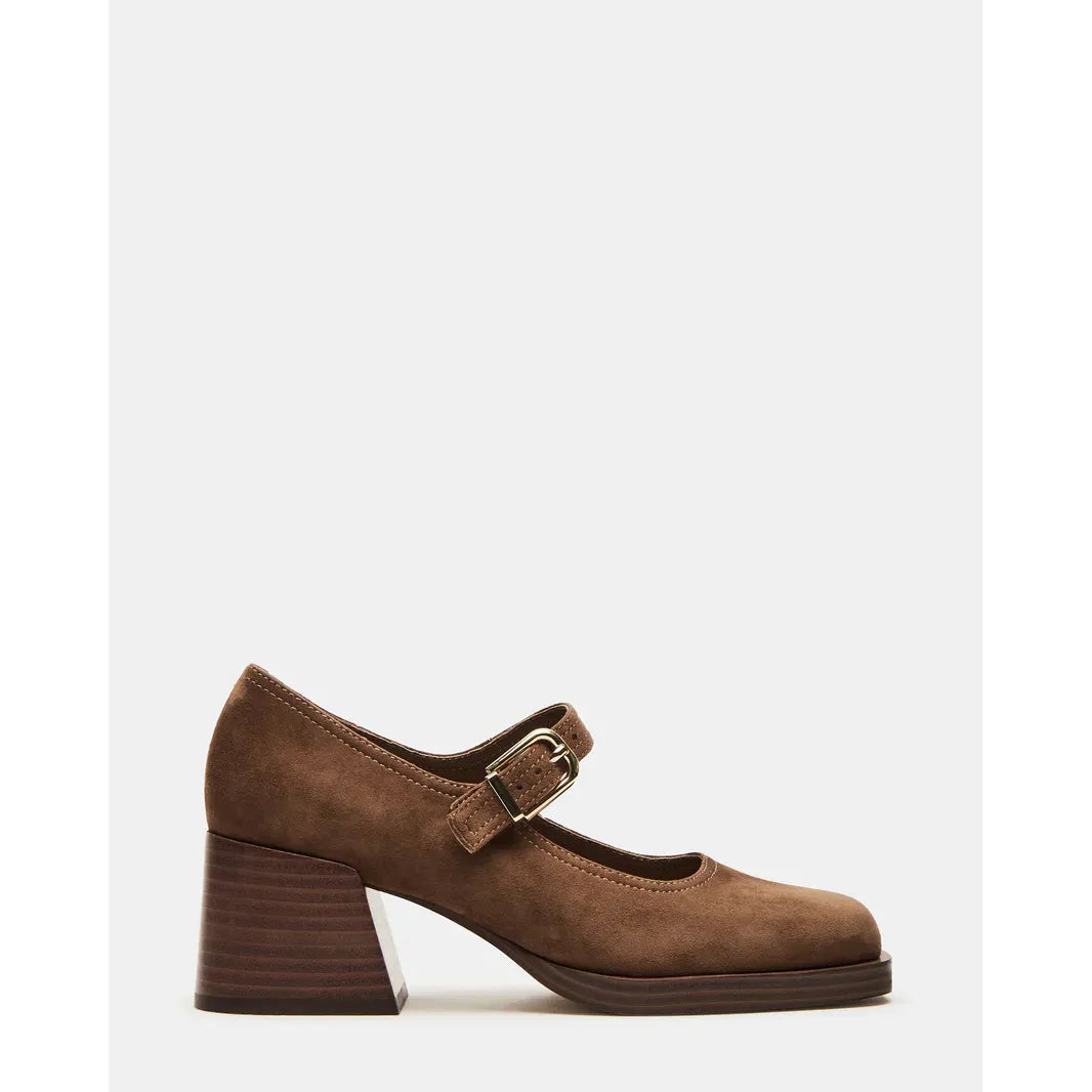 Steve Madden - Lisbon Mary Jane Loafer in Chestnut Suede