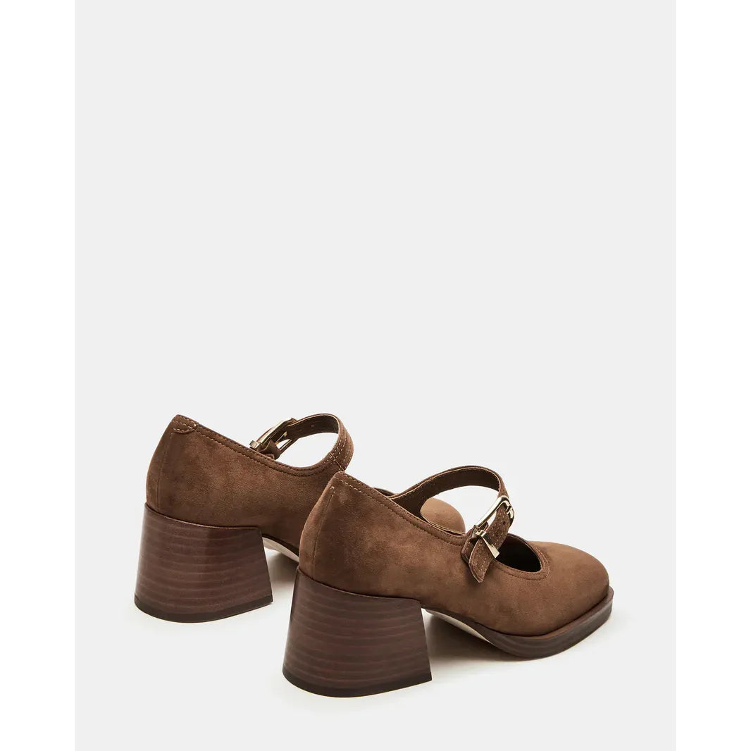 Steve Madden - Lisbon Mary Jane Loafer in Chestnut Suede