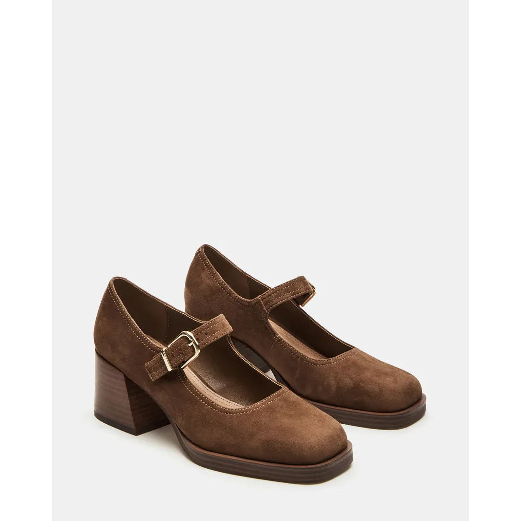 Steve Madden - Lisbon Mary Jane Loafer in Chestnut Suede