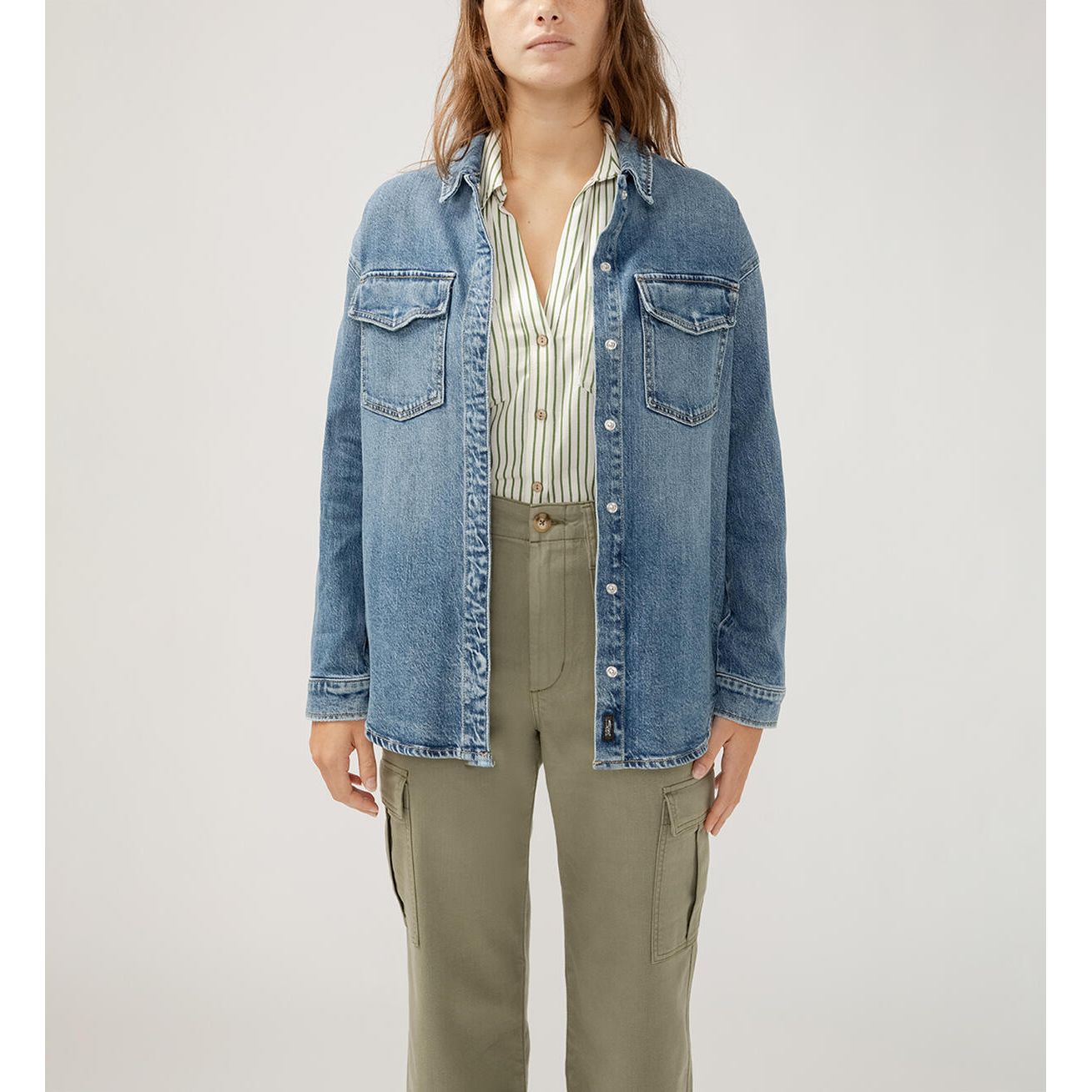 Silver Jeans - Women's Denim Shirt Jacket