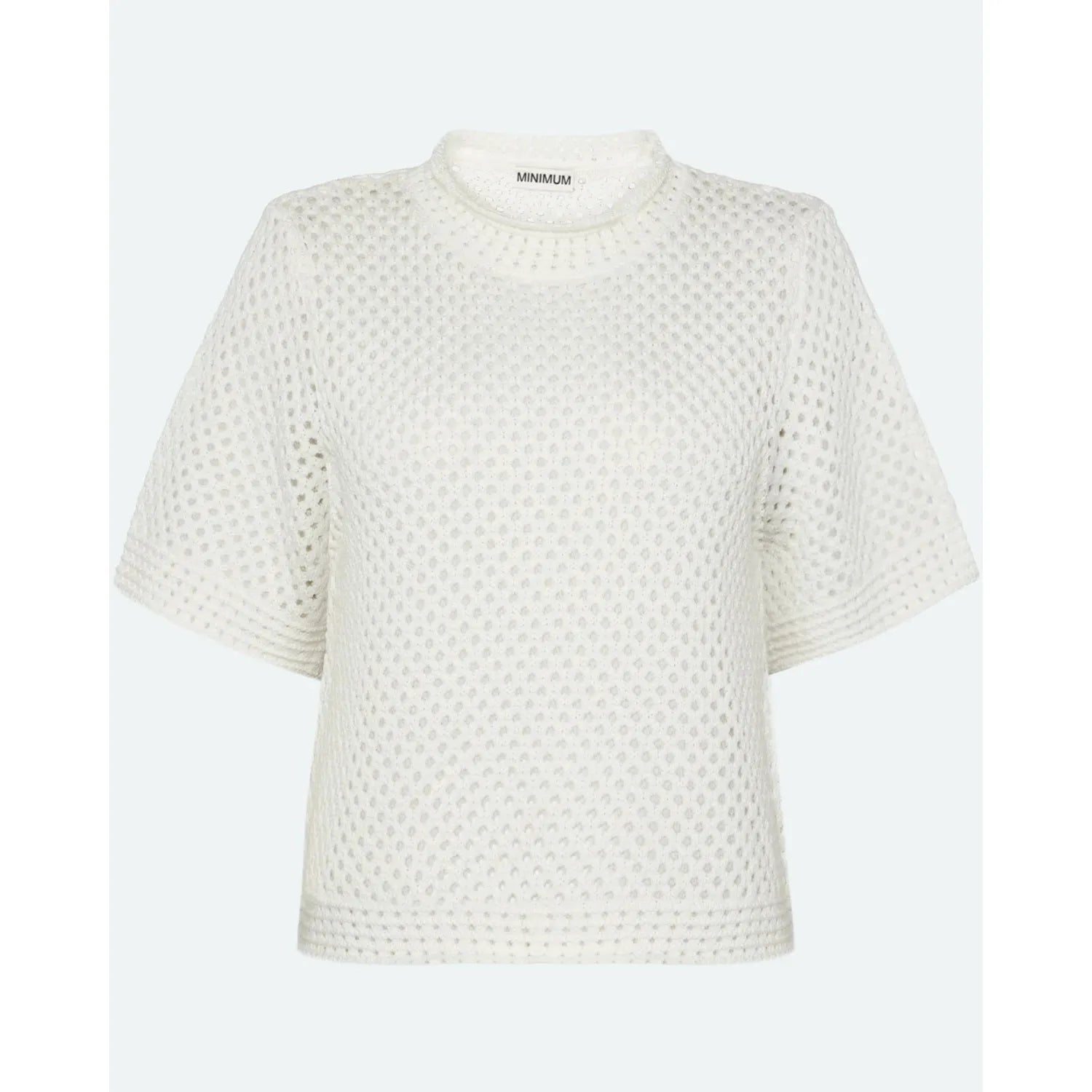 Minimum - Lily Knit T-Shirt in Coco Milk