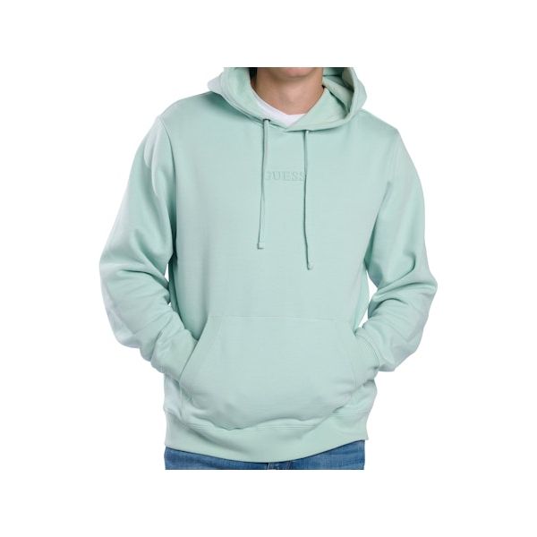 Guess - Roy Embossed Hoodie in Misty Mint