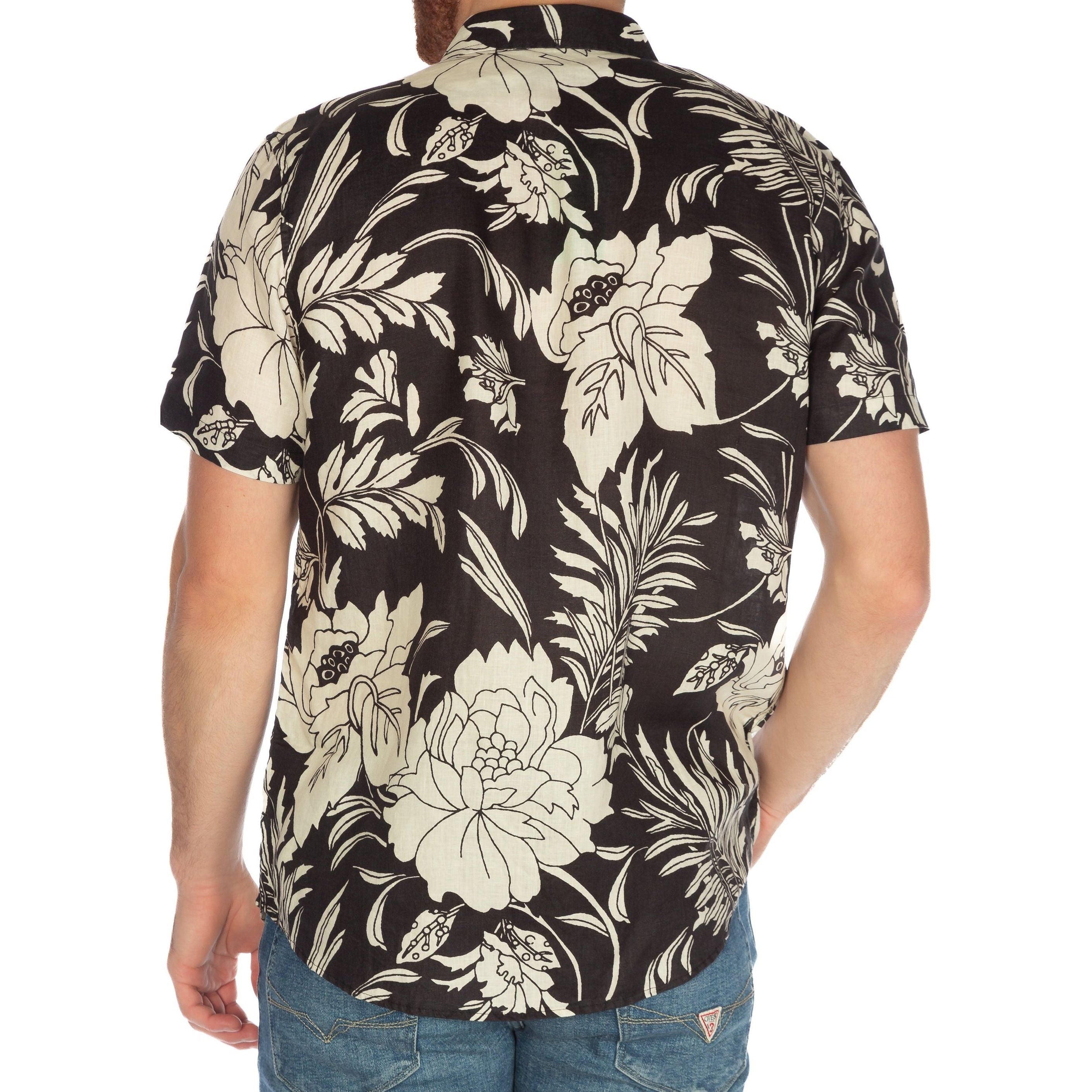 Guess - Island Linen Shirt in Cypress Palm