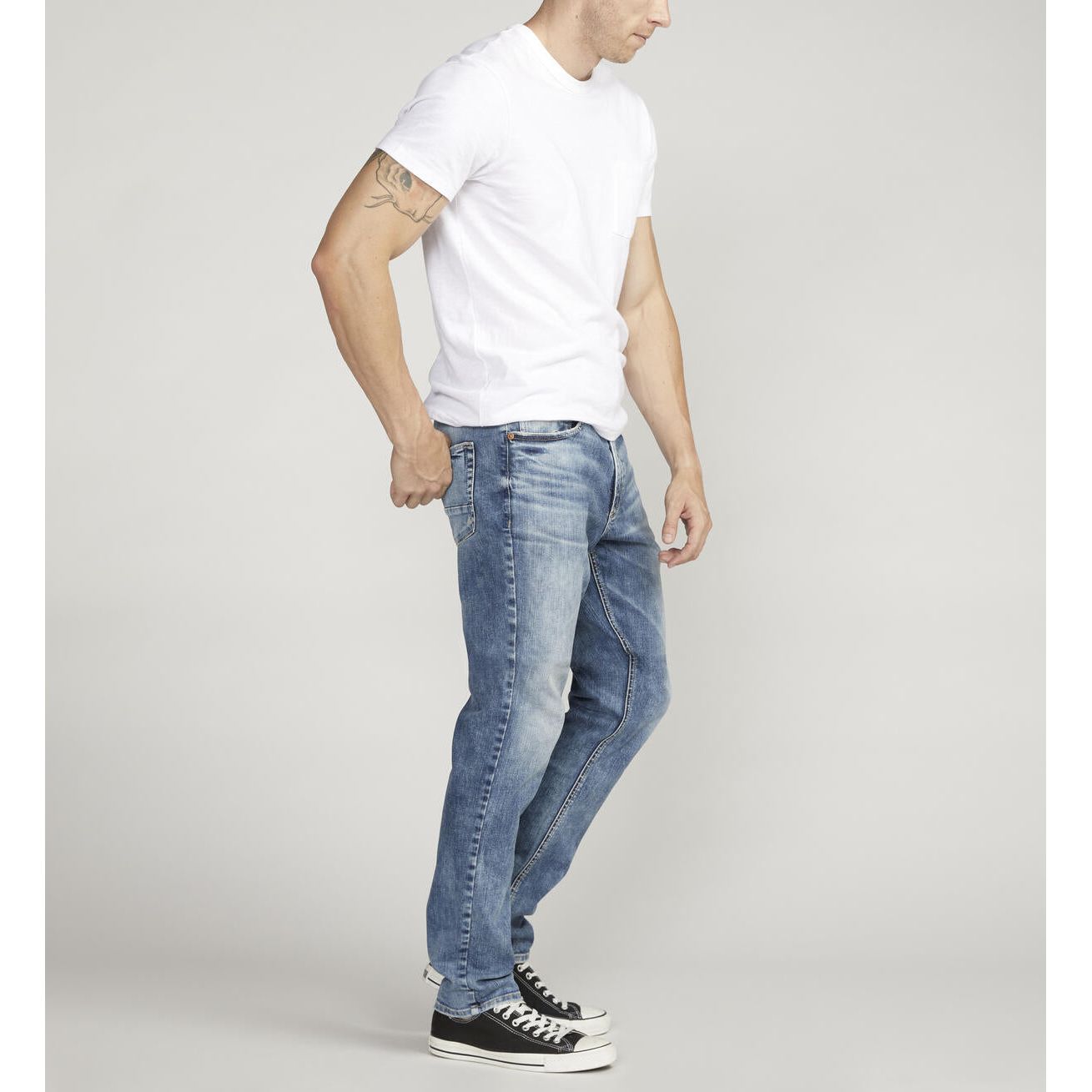 Silver Jeans - Risto Athletic Fit Skinny Jeans in M63120SDK399