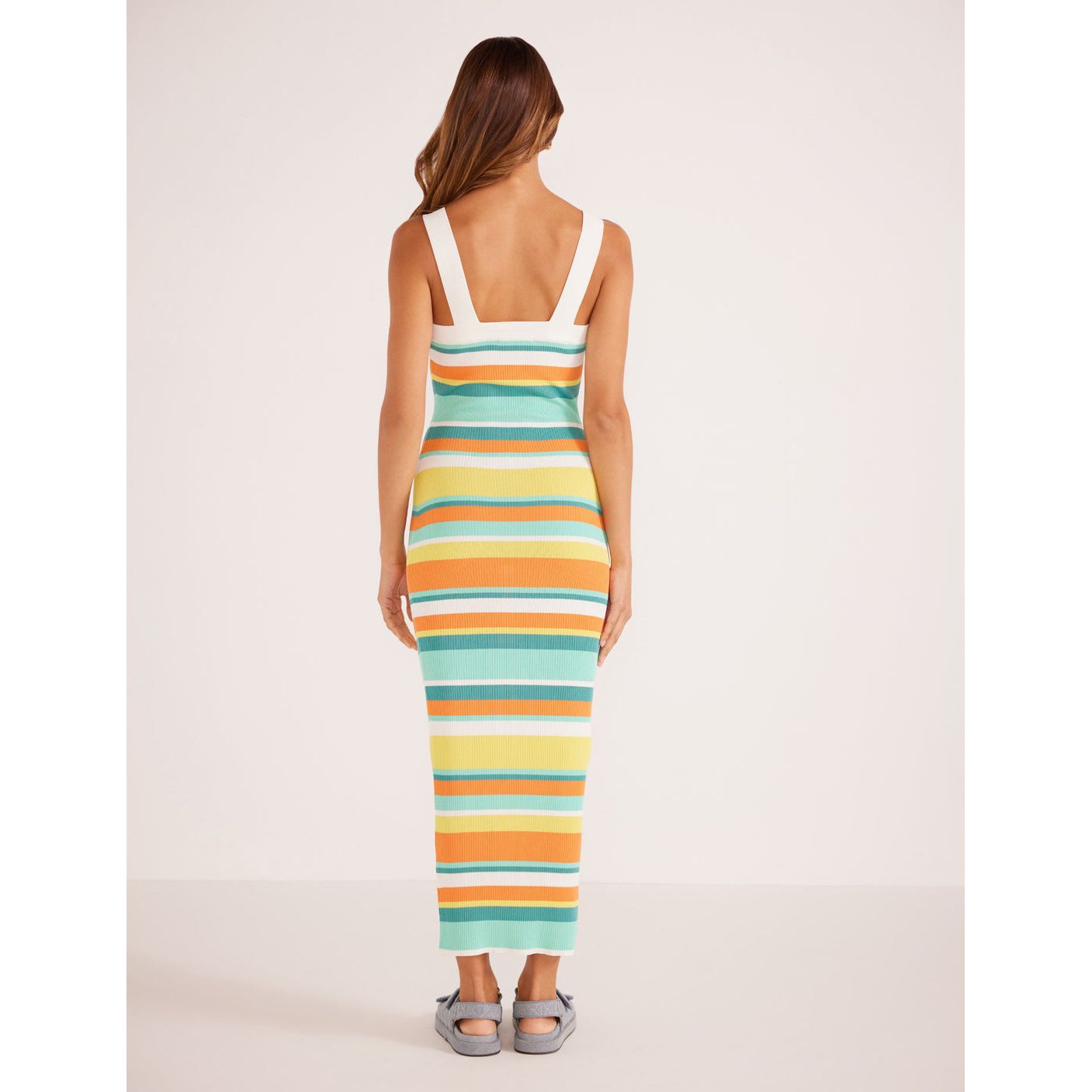 kosa striped knit midi dress MINKPINK VESTIDO MIDI KOSA en Tropical Stripe
