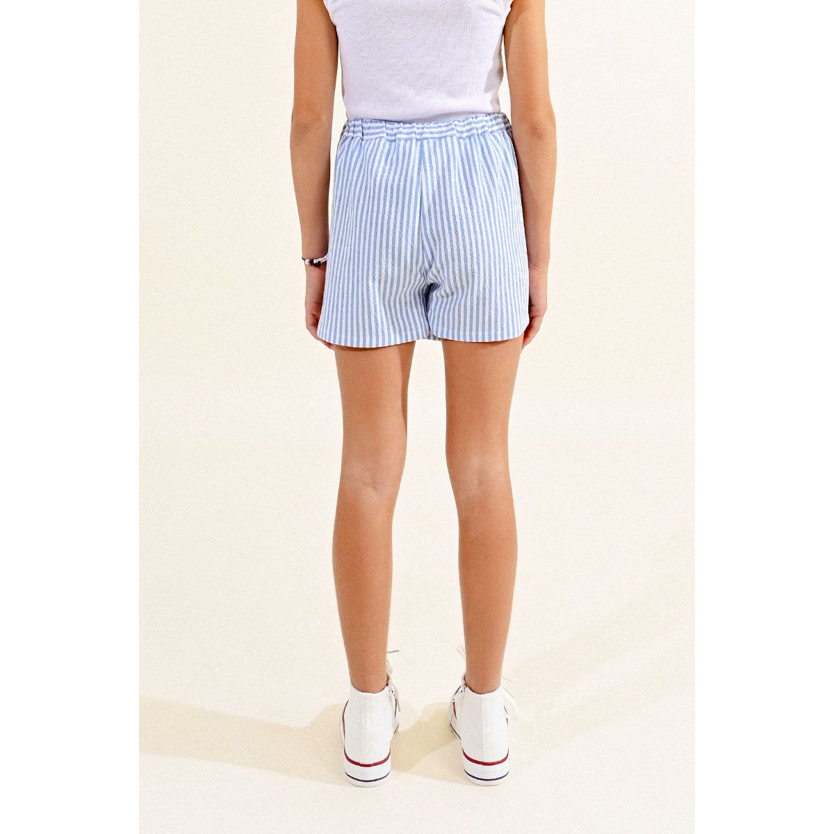 Molly Bracken - Woven Shorts in Blue Stripe