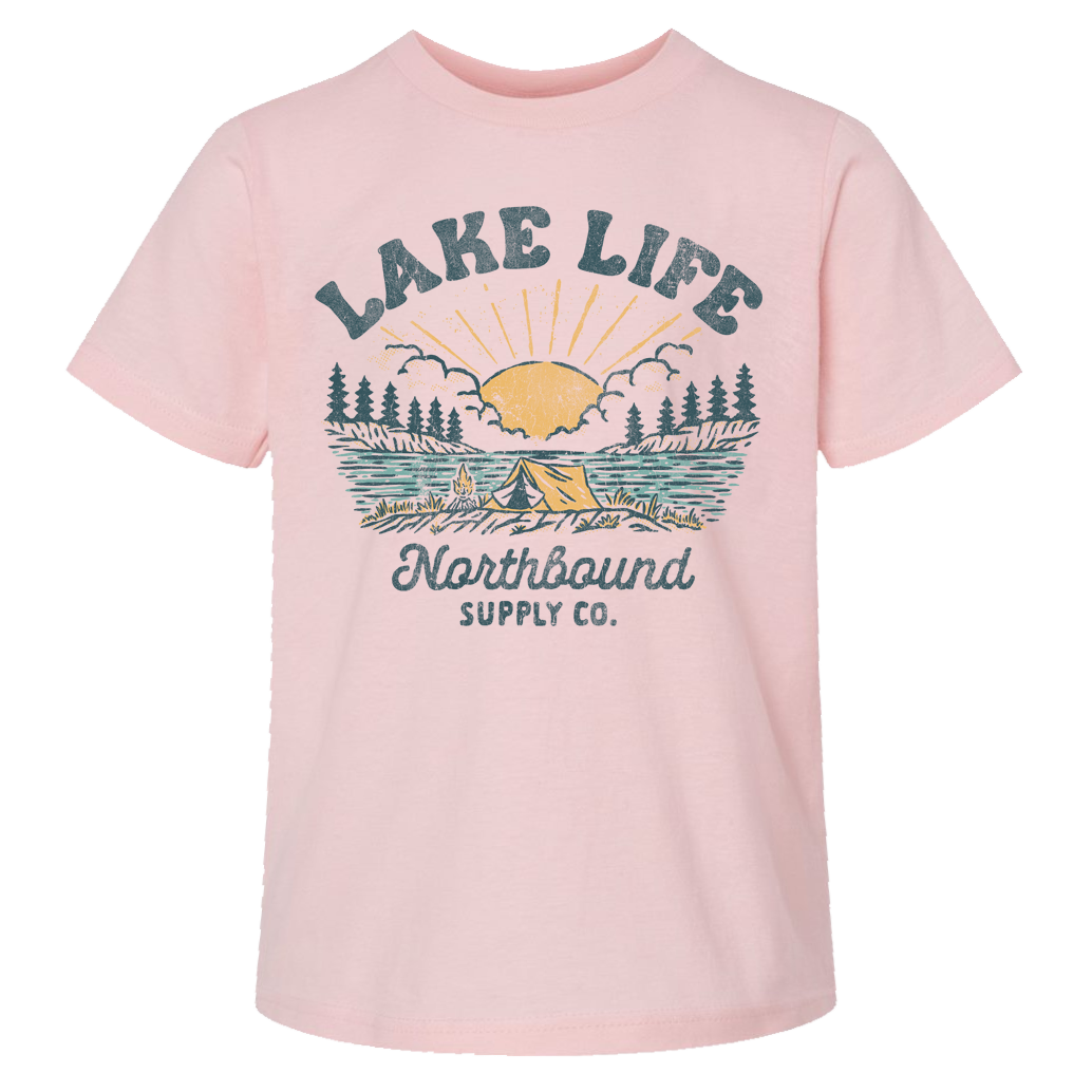 Northbound Kids - Lake Life T-Shirt in Pink