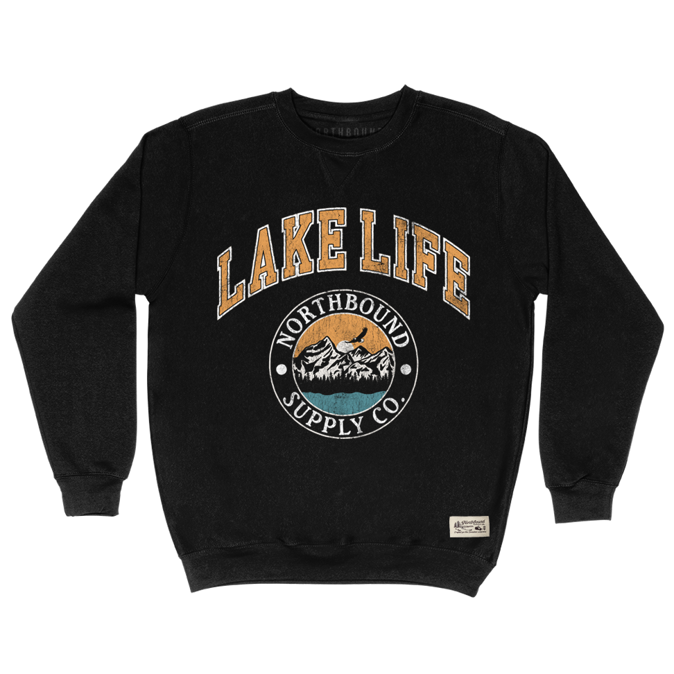 Northbound - Lake Life Sweatshirt in Black