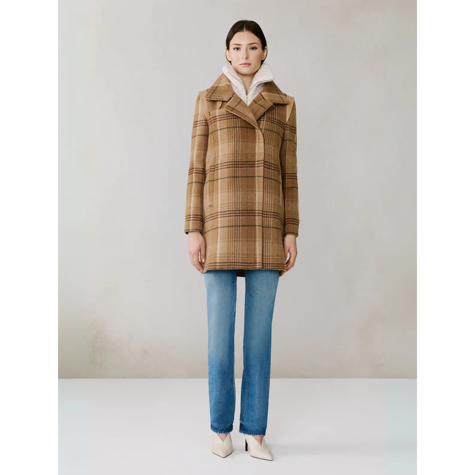 Soia & Kyo - Kiana Coat in Teak Plaid