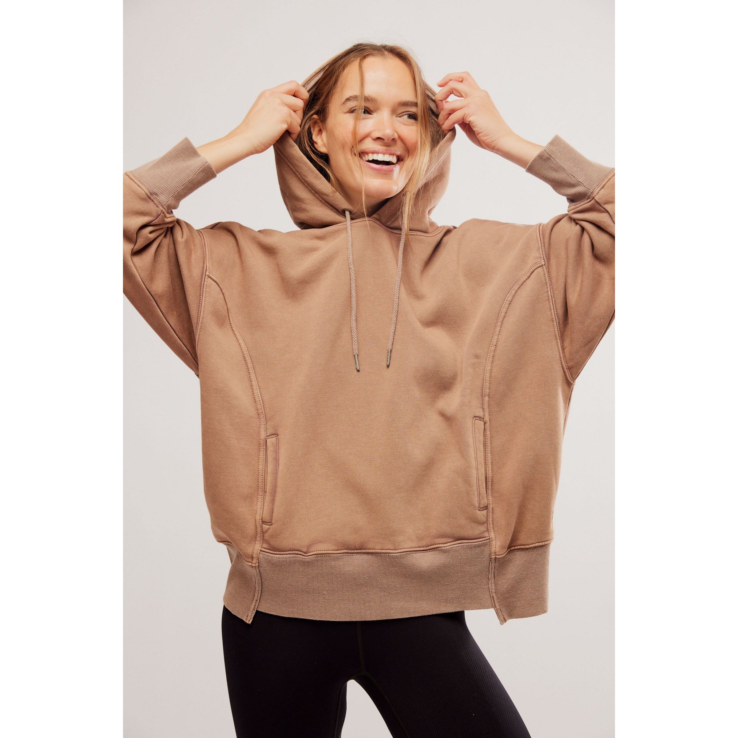 Free People - Sprint To The Finish Hoodie in Hickory