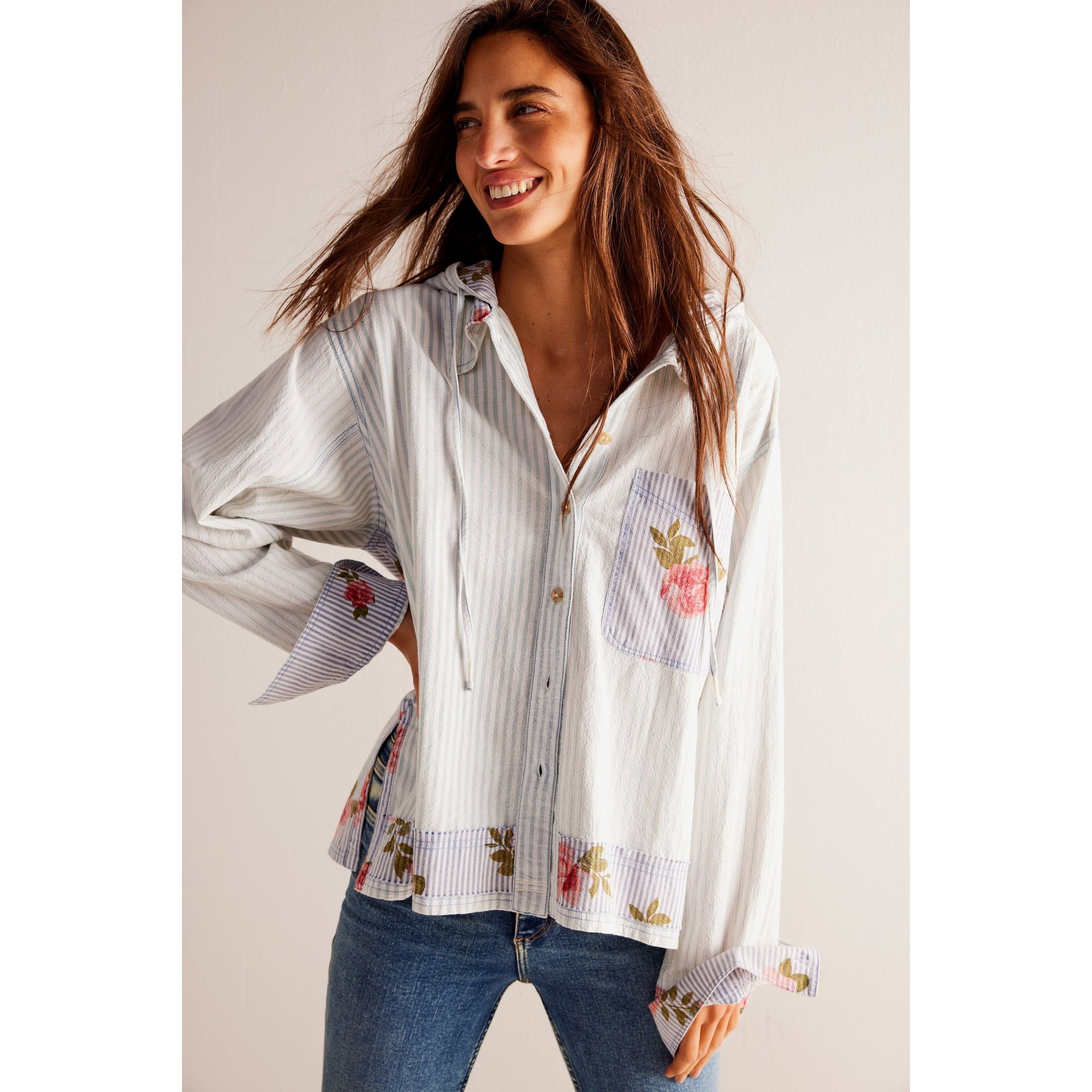 Free People - We The Free About To Slide Hoodie Shirt